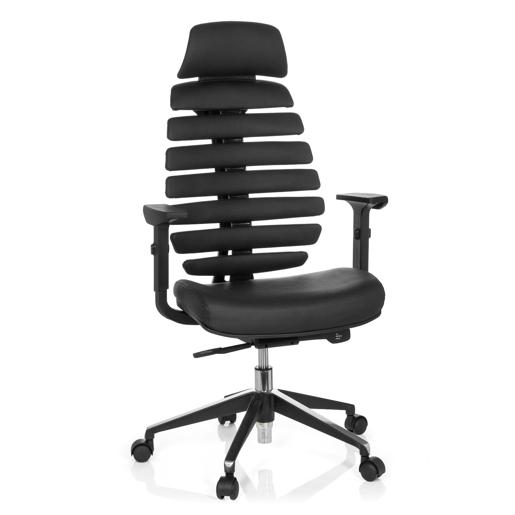 hjh OFFICE Bürostuhl ERGO LINE II PRO Leder Höhenverstellbar mit Armlehnen