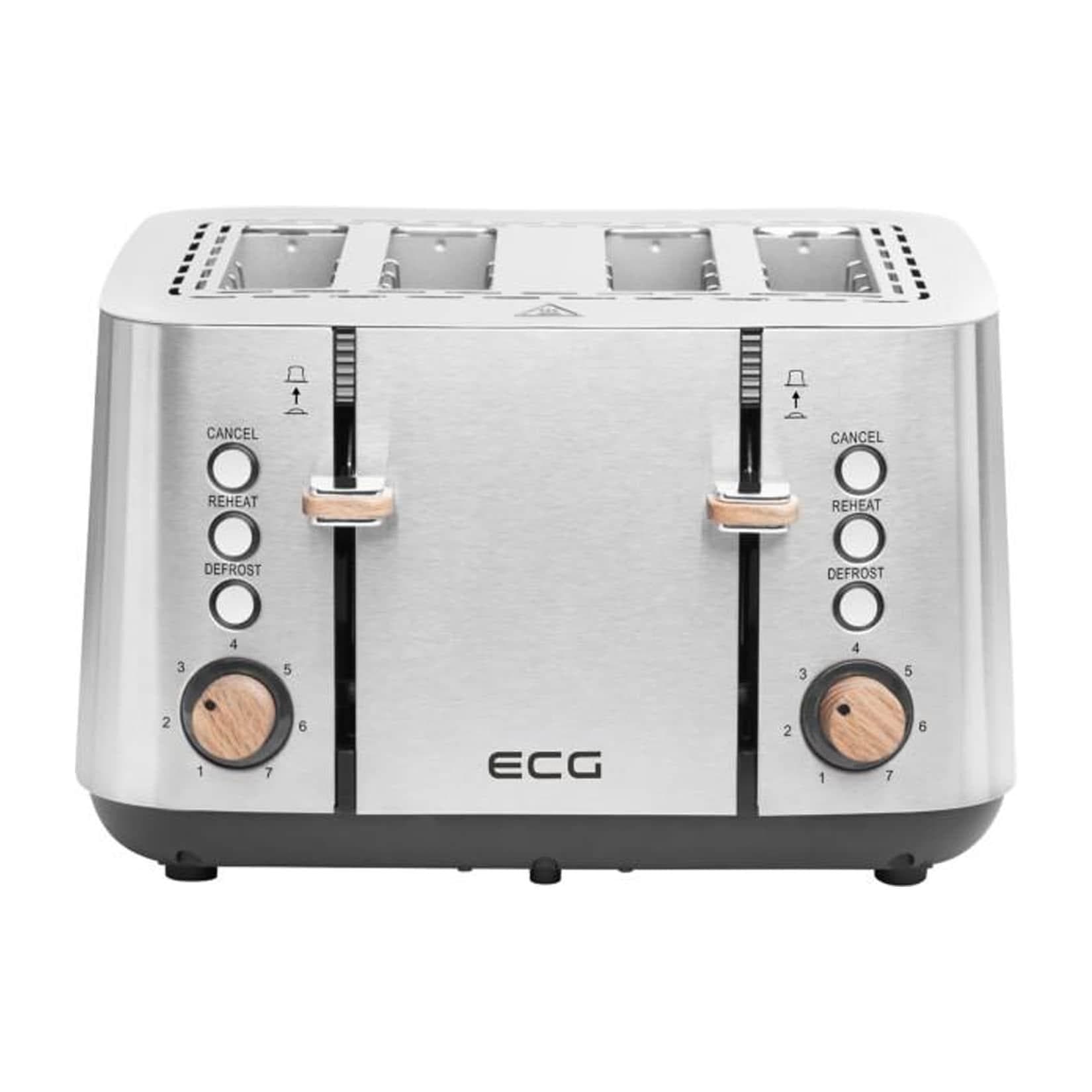 ECG Toaster Timber 2-Schlitze Edelstahl