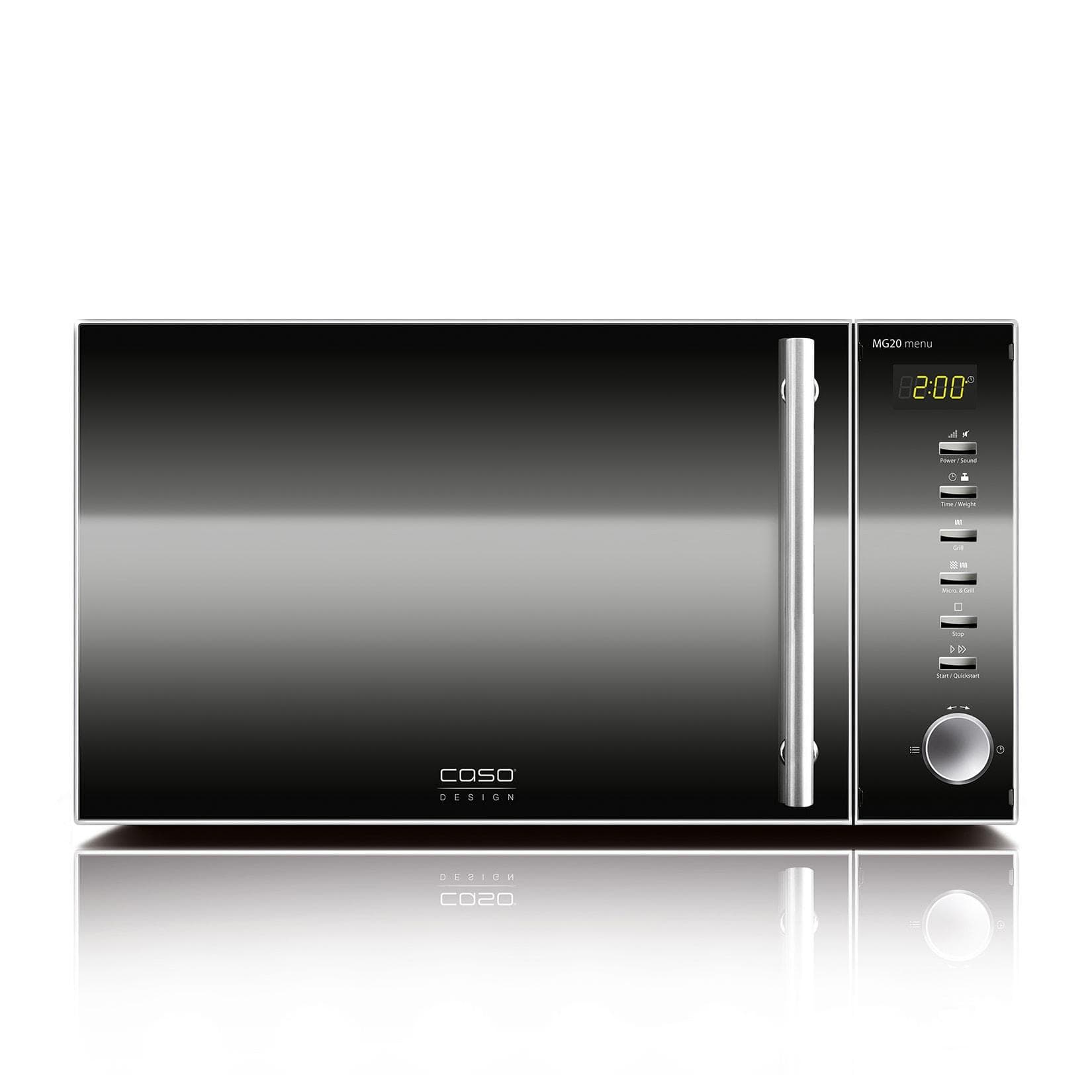 CASO MG20 menu Mikrowelle Schwarz 800W Grillfunktion