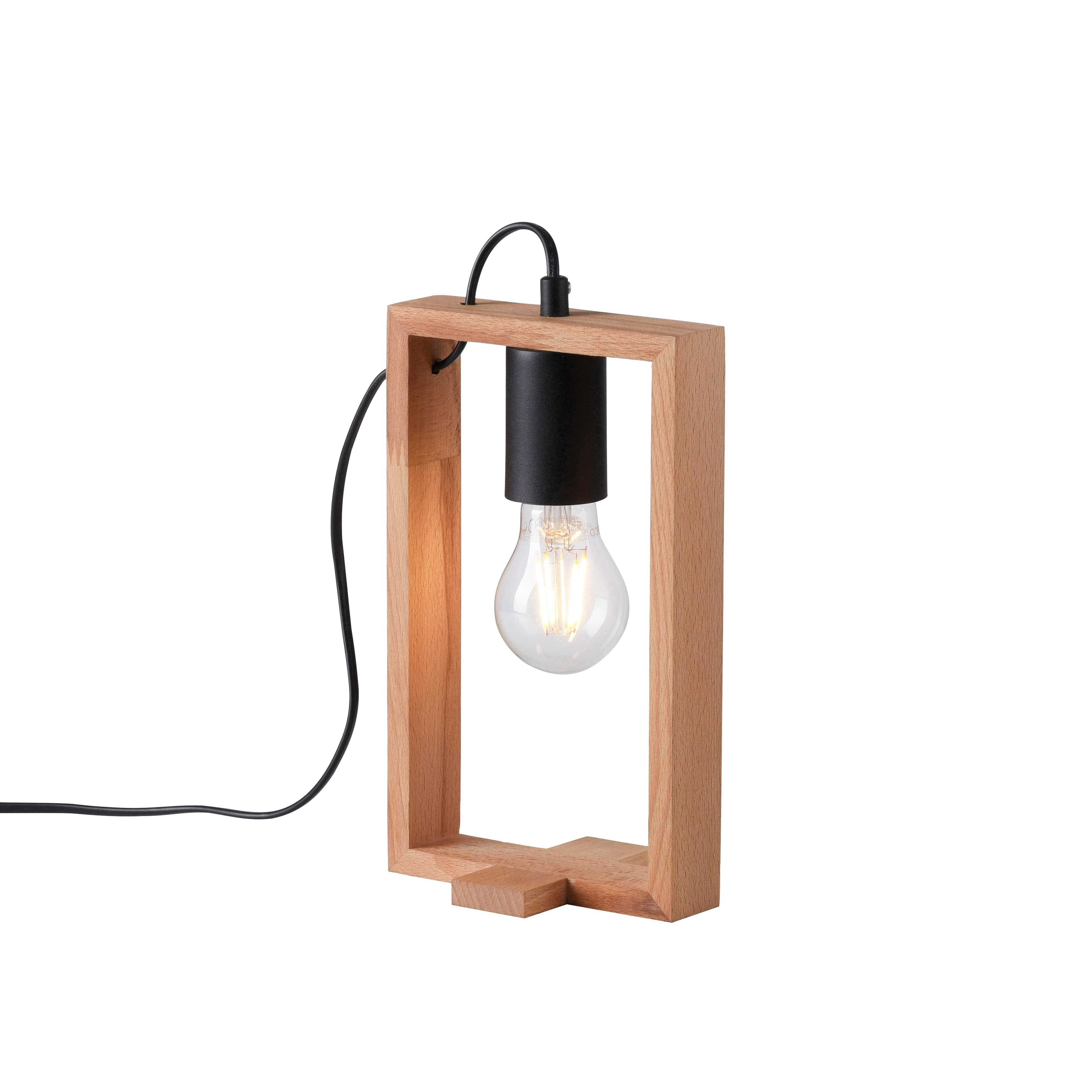 JUST LIGHT Tischleuchte FRANKY schwarz E27 Schalter