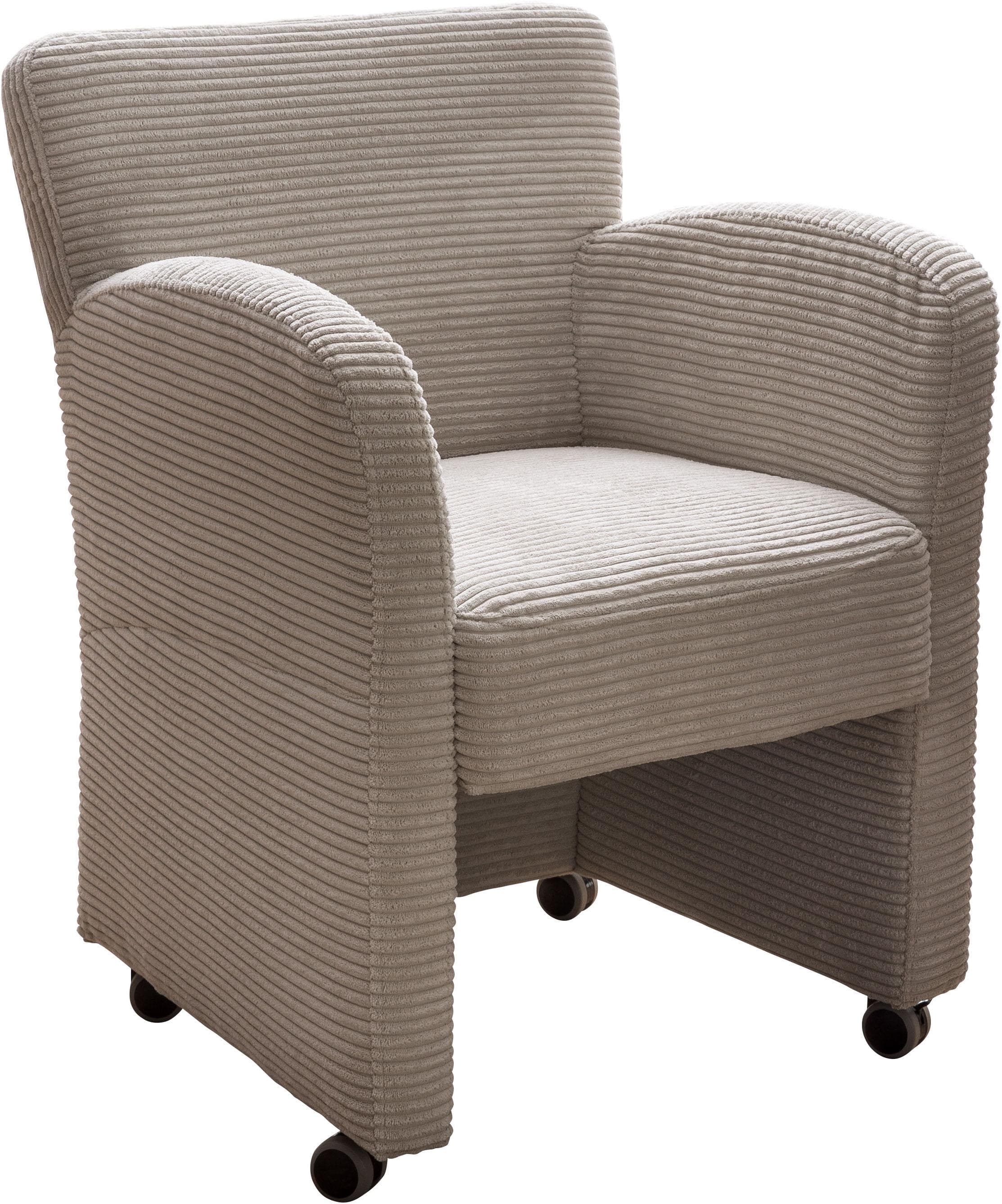 Sessel EXXPO Intenso Beige Modern Cord mit Rollen