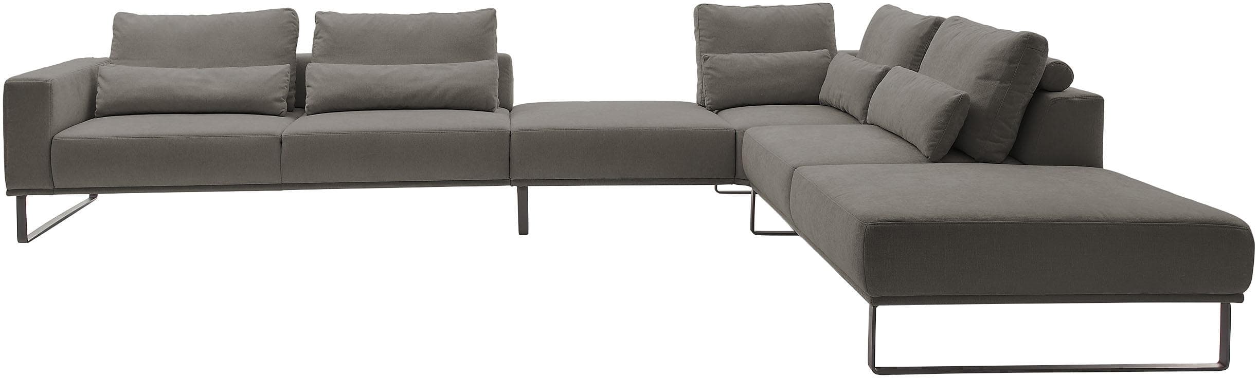 MUSTERRING Ecksofa elephant mit Hocker 5,5 Sitze