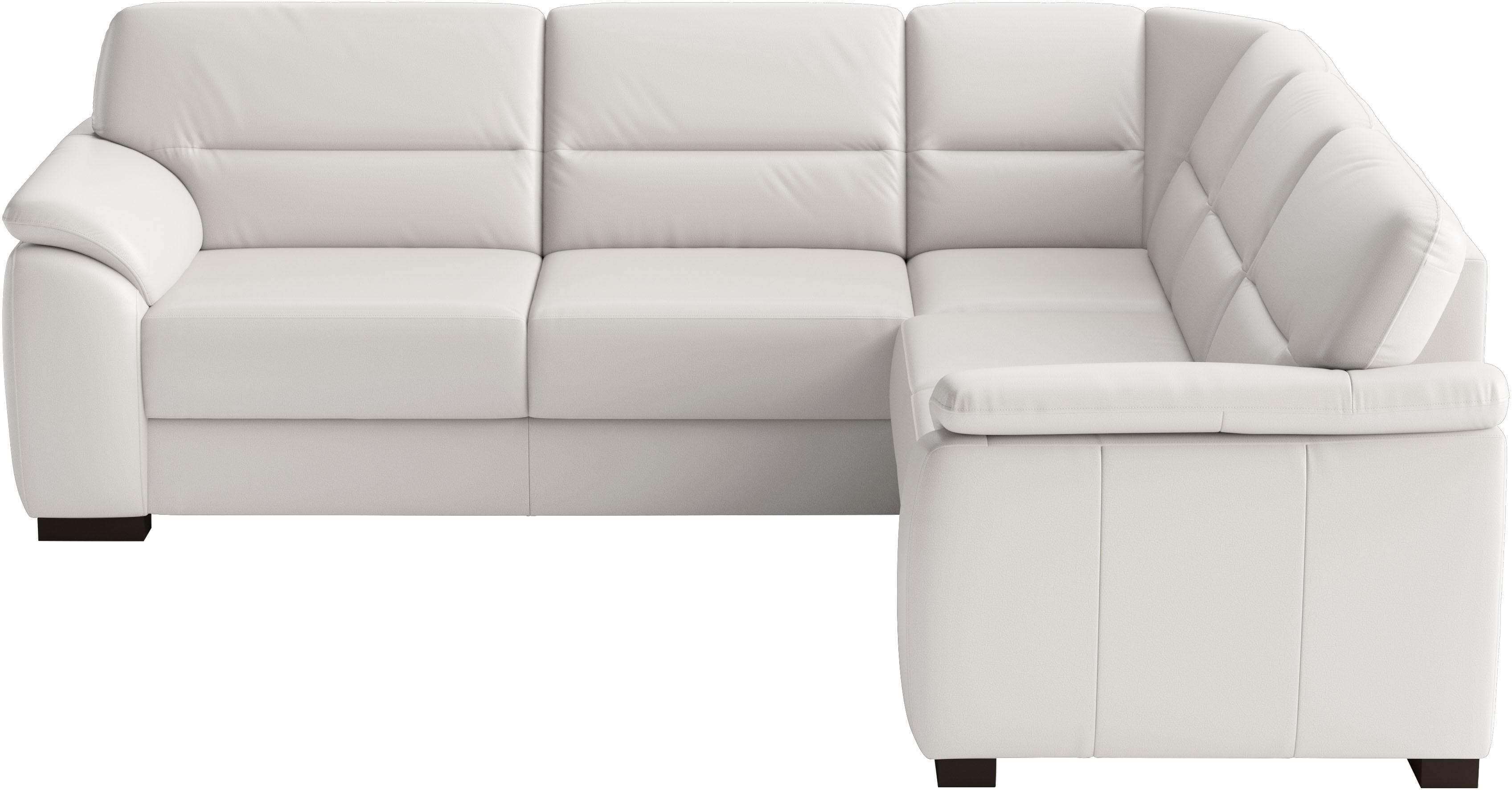 SIT & MORE Ecksofa Montego weiß mit Bettfunktion und Schubkasten