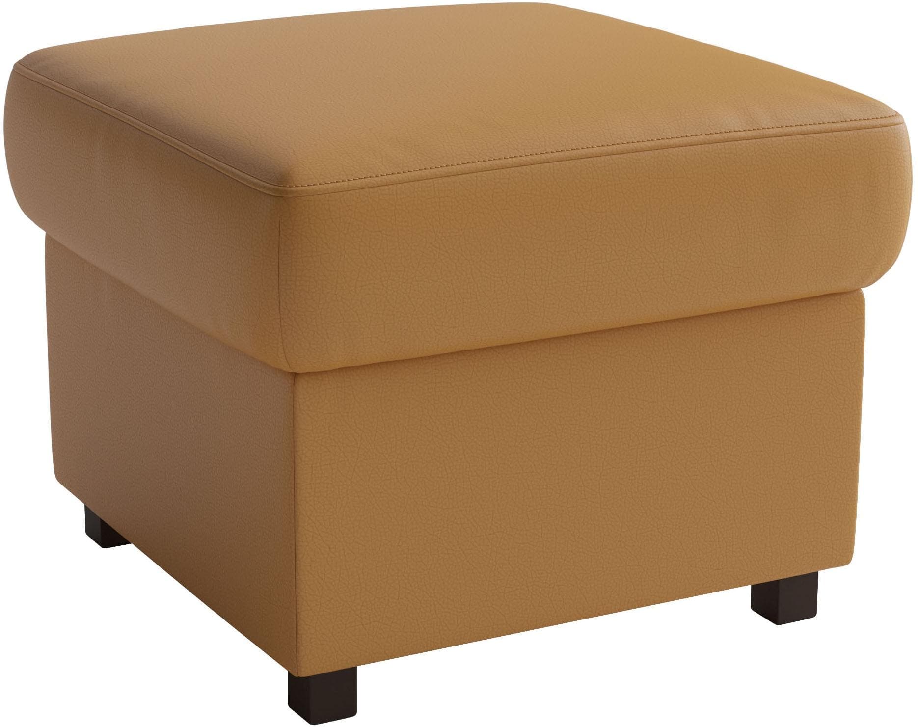 SIT & MORE Polsterhocker Montego Curry NaturLEDER Stauraum