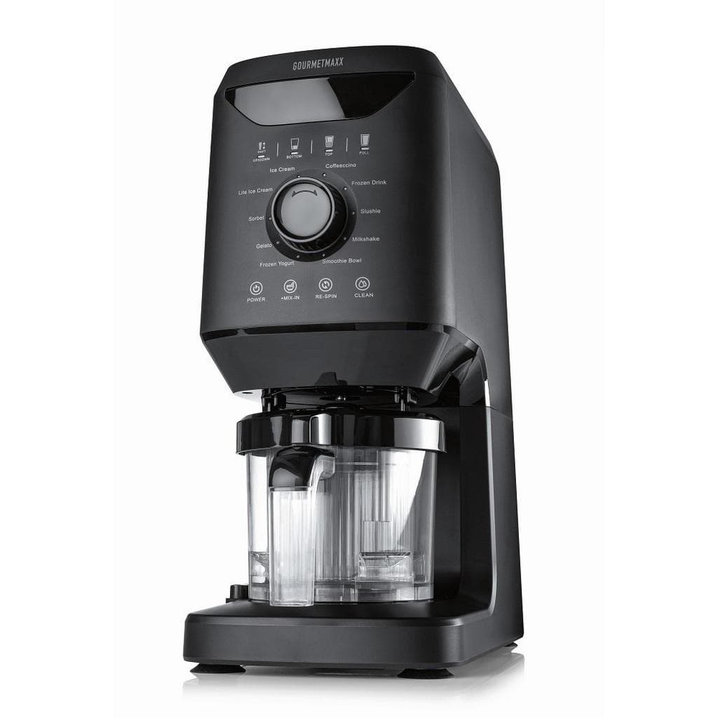 GourmetMaxx Eismaschine 800W Schwarz 2x 500ml