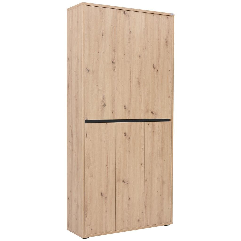 Xora Schuhschrank Eiche Holzwerkstoff 20 Fächer 100x210x34 cm