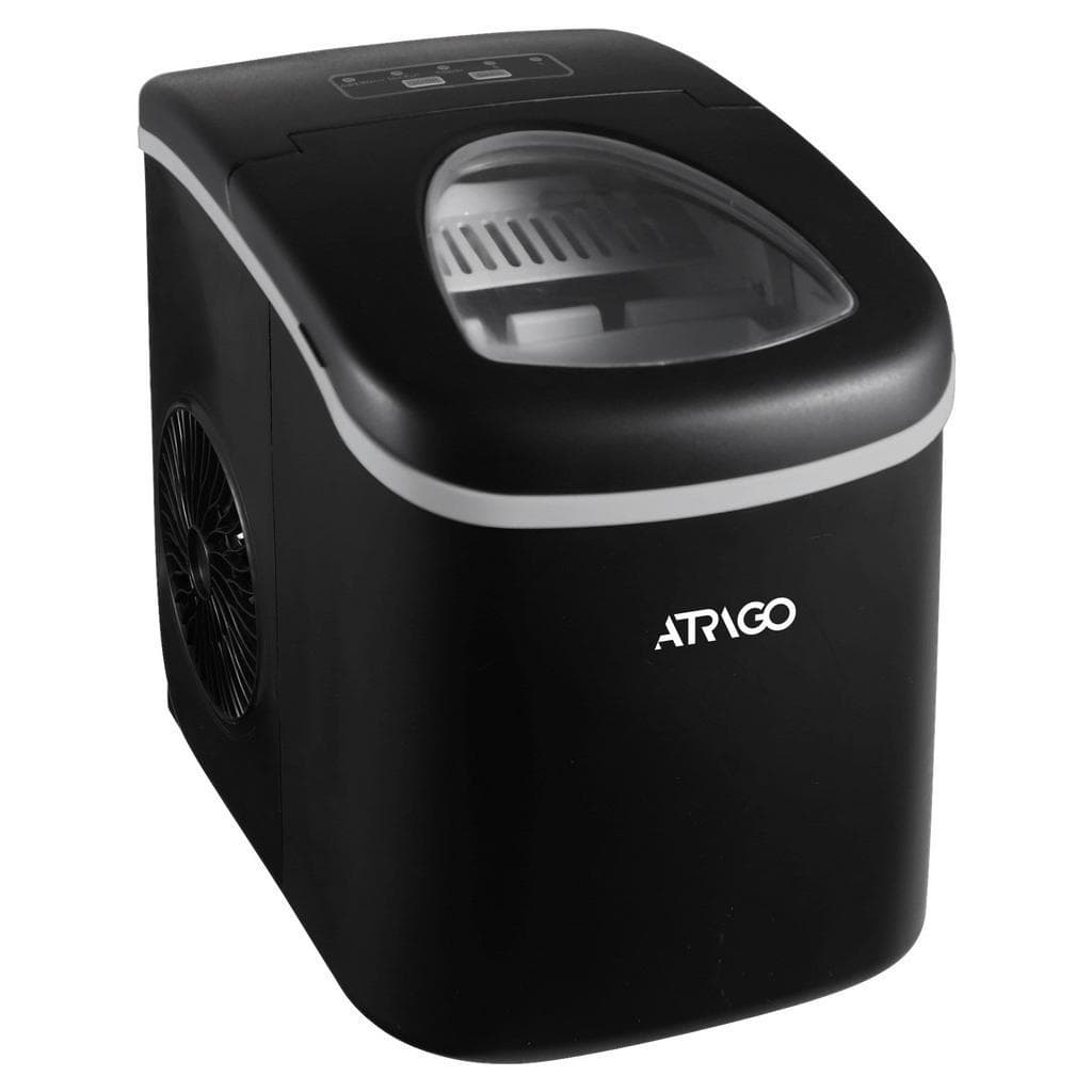 Atrigo Eiswürfelmaschine Schwarz Metall Kunststoff