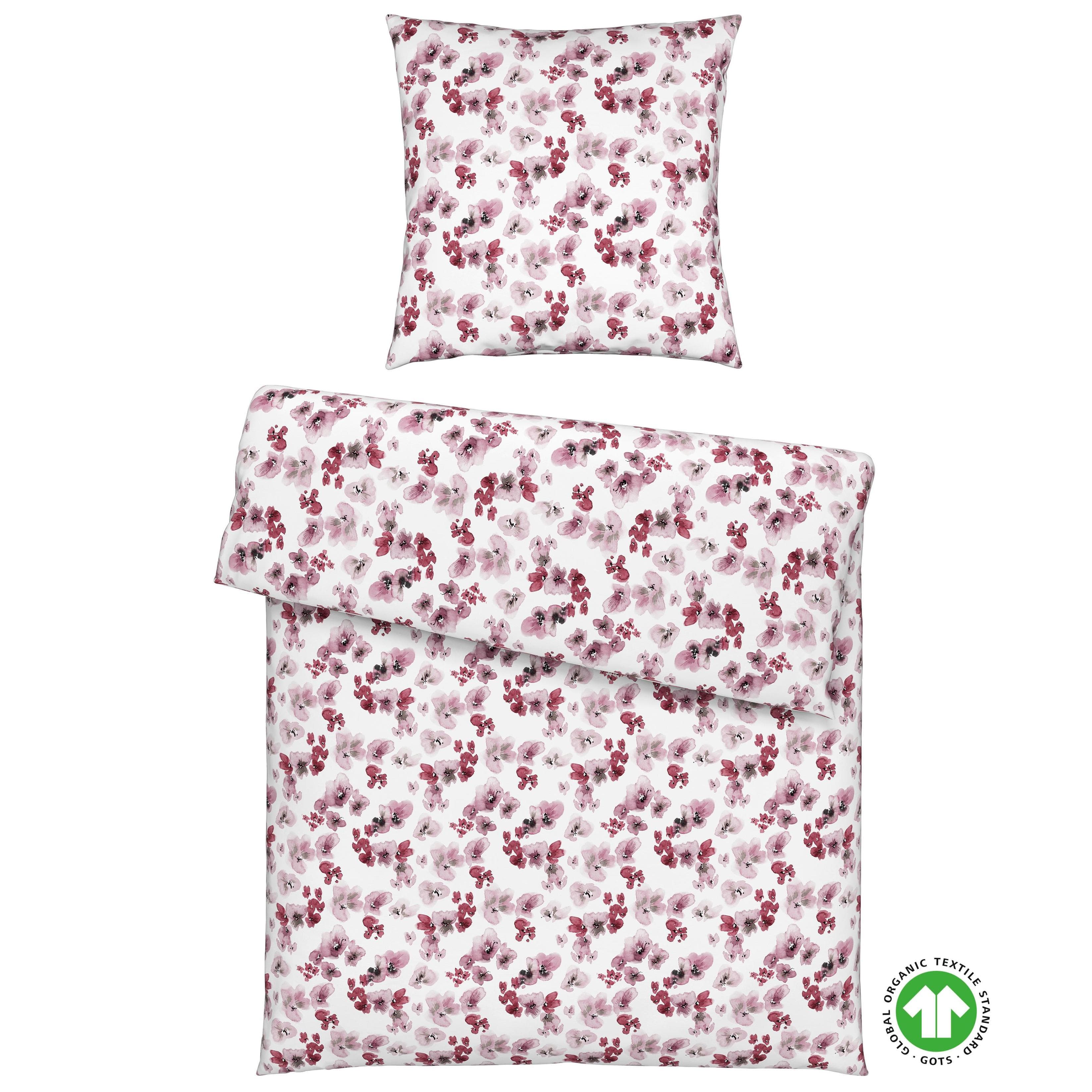 Bettwäsche Bio-Anna Weiß/Mauve Bio-Materialien