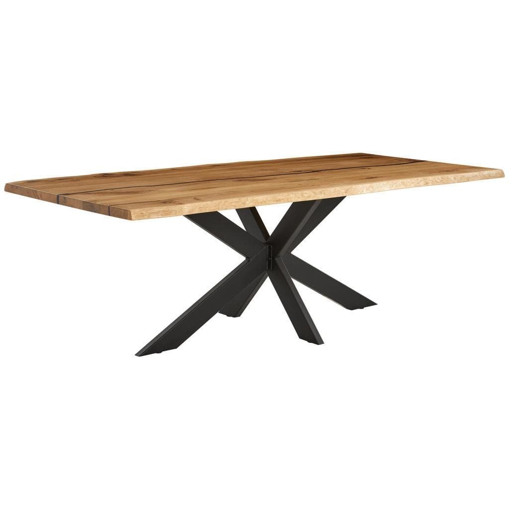 Linea Natura Esstisch Eiche Massiv Baumkante X-Form