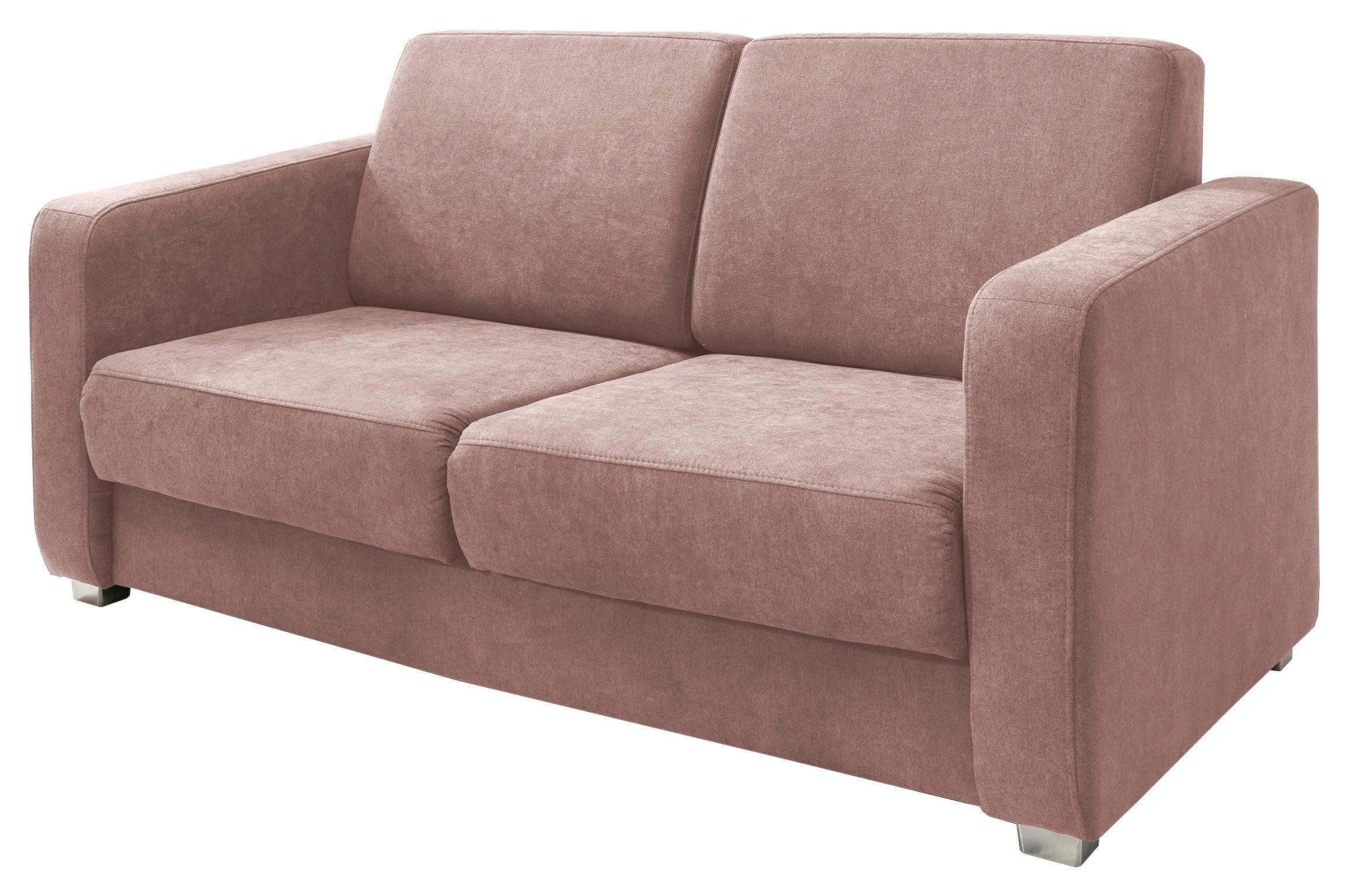 Schlafsofa Mia Rosa Mikrofaser in Rosa