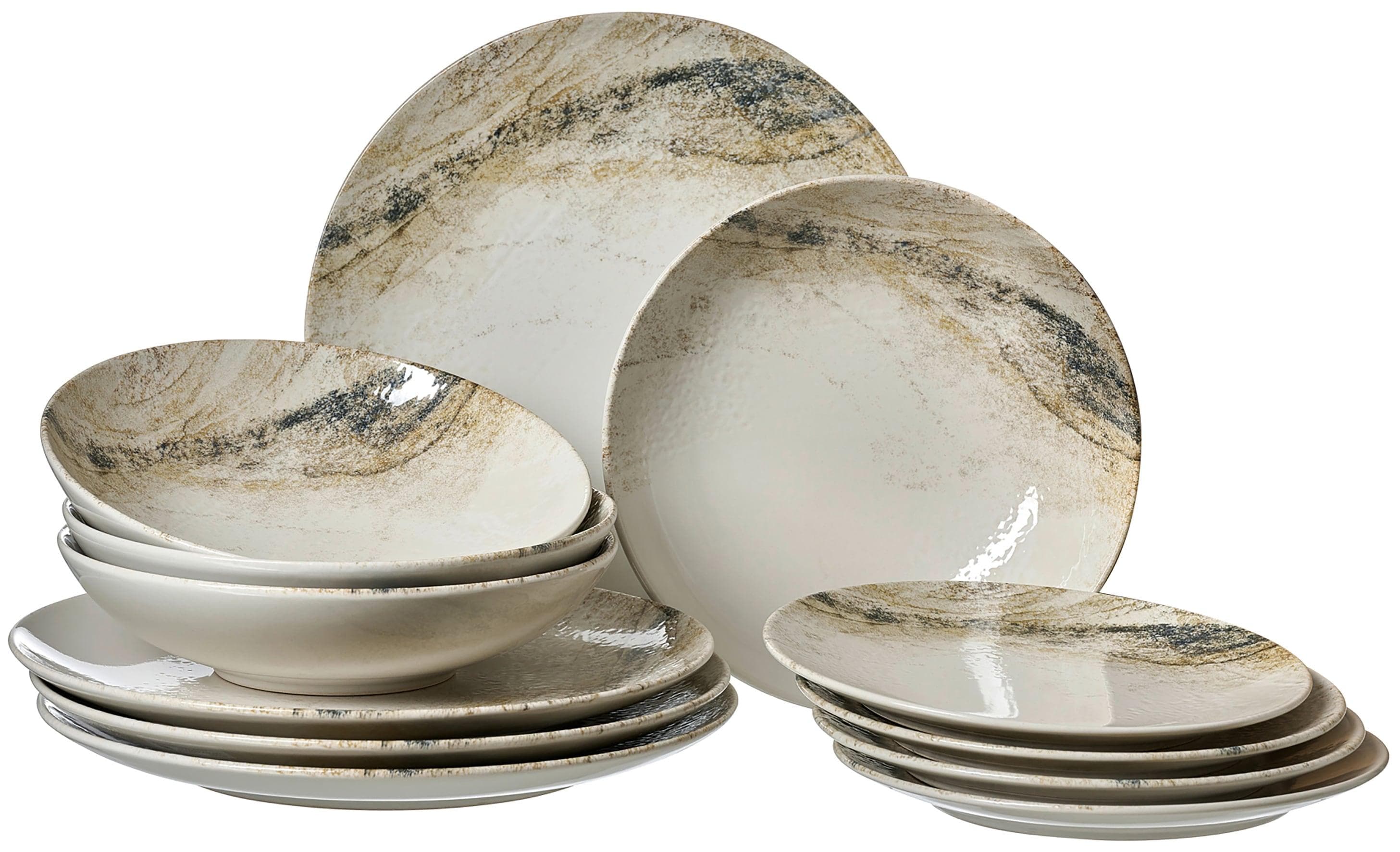 Ritzenhoff & Breker Arezzo Teller-Set Beige Steinzeug 12-teilig