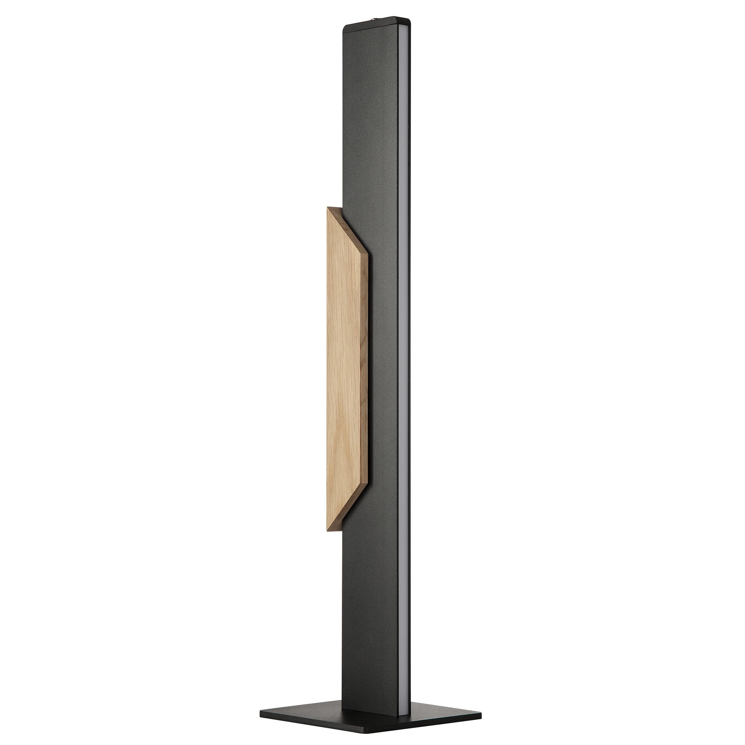 Brilliant LED-Tischlampe Arcus Schwarz/Braun Metall/Holz