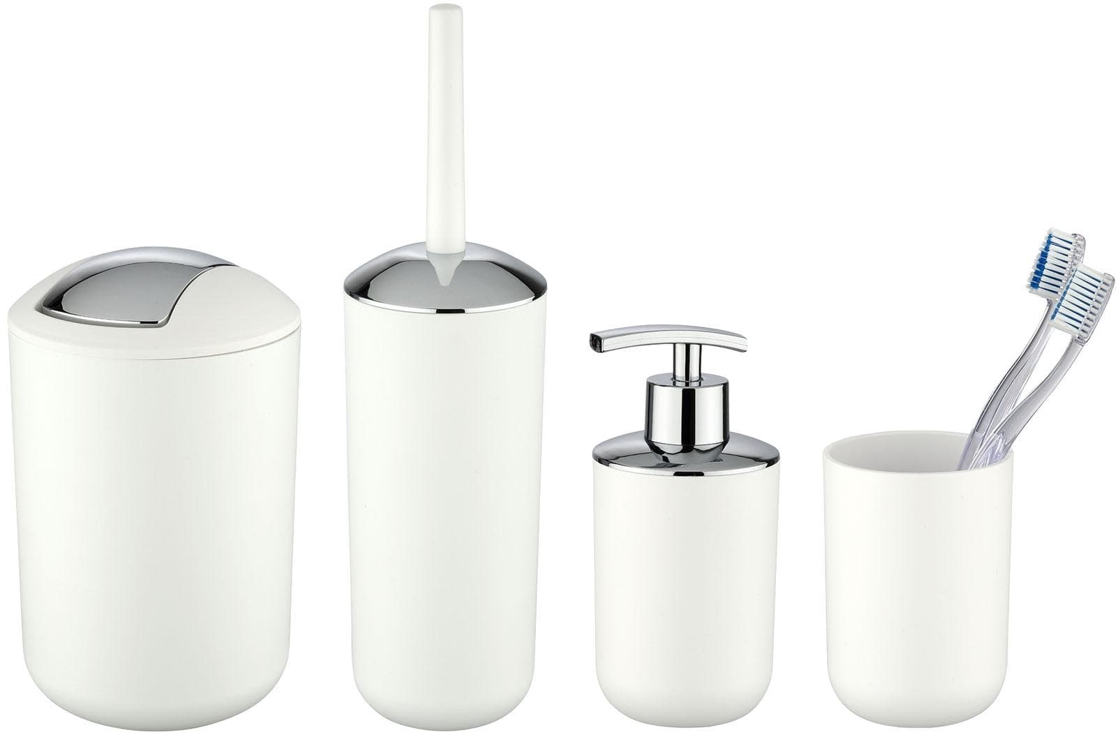 Badaccessoire-Set WENKO Brasil Weiß Matt Kunststoff