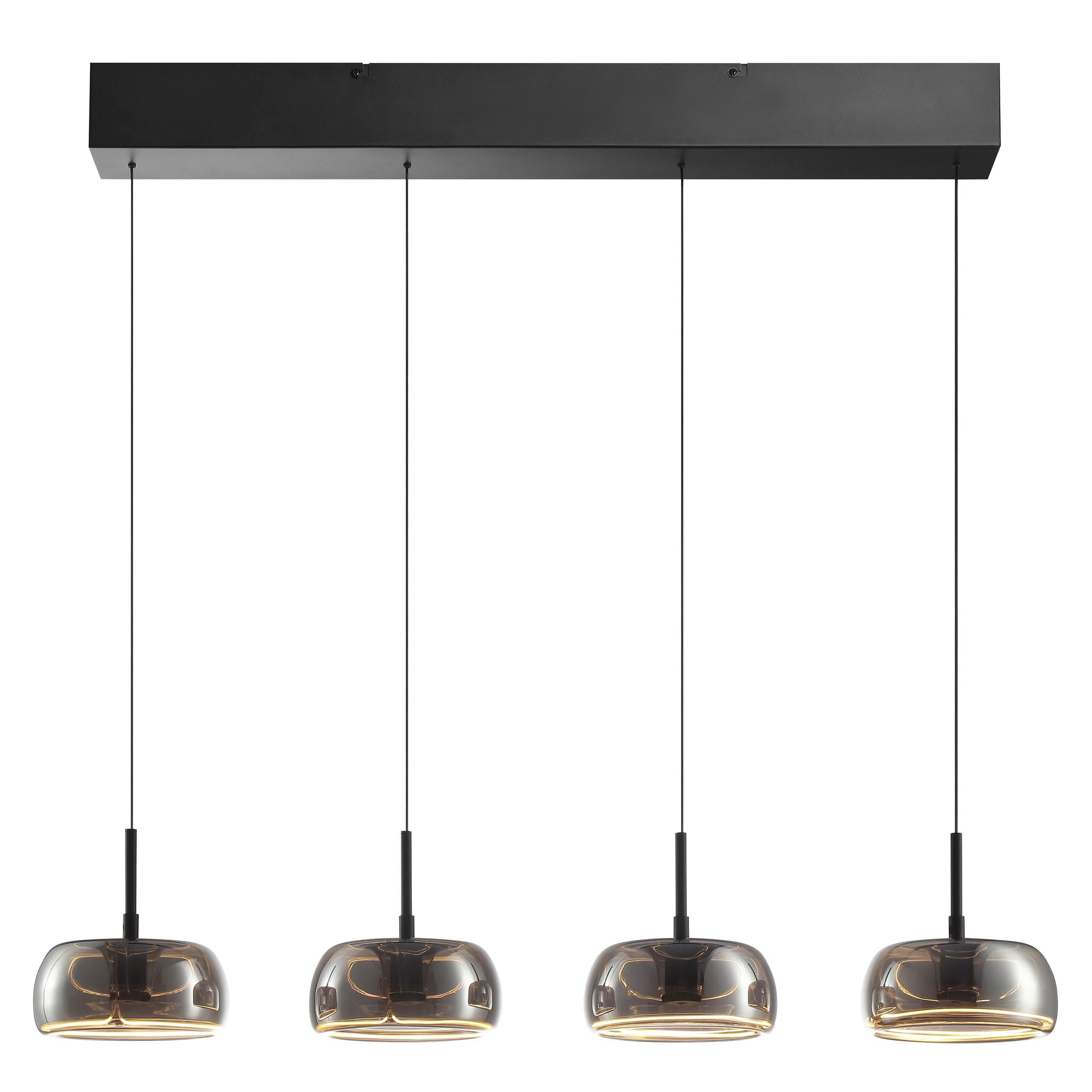 LUMICOUTURE LED Pendelleuchte Phantom Schwarz Rauchglas Modern