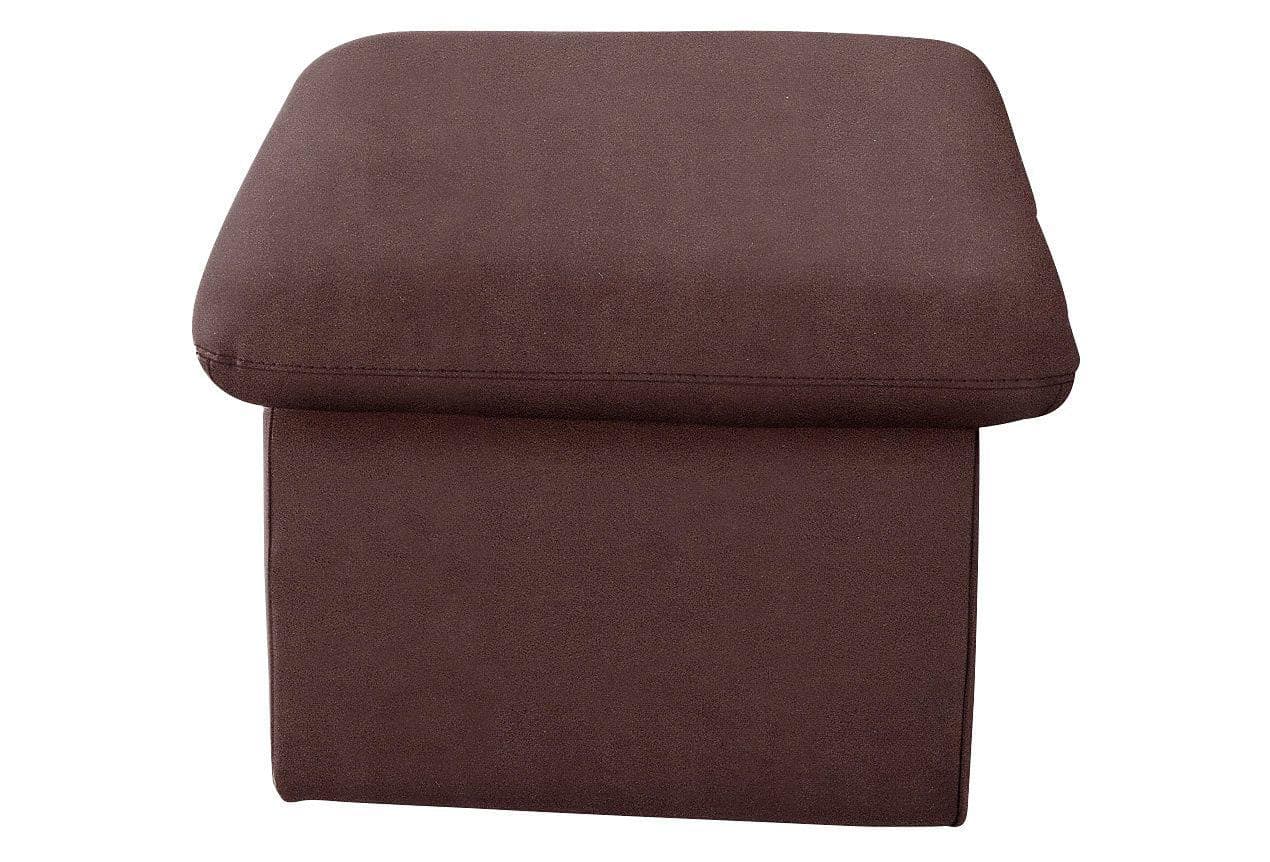 COTTA Hocker Casino Braun Luxus-Microfaser