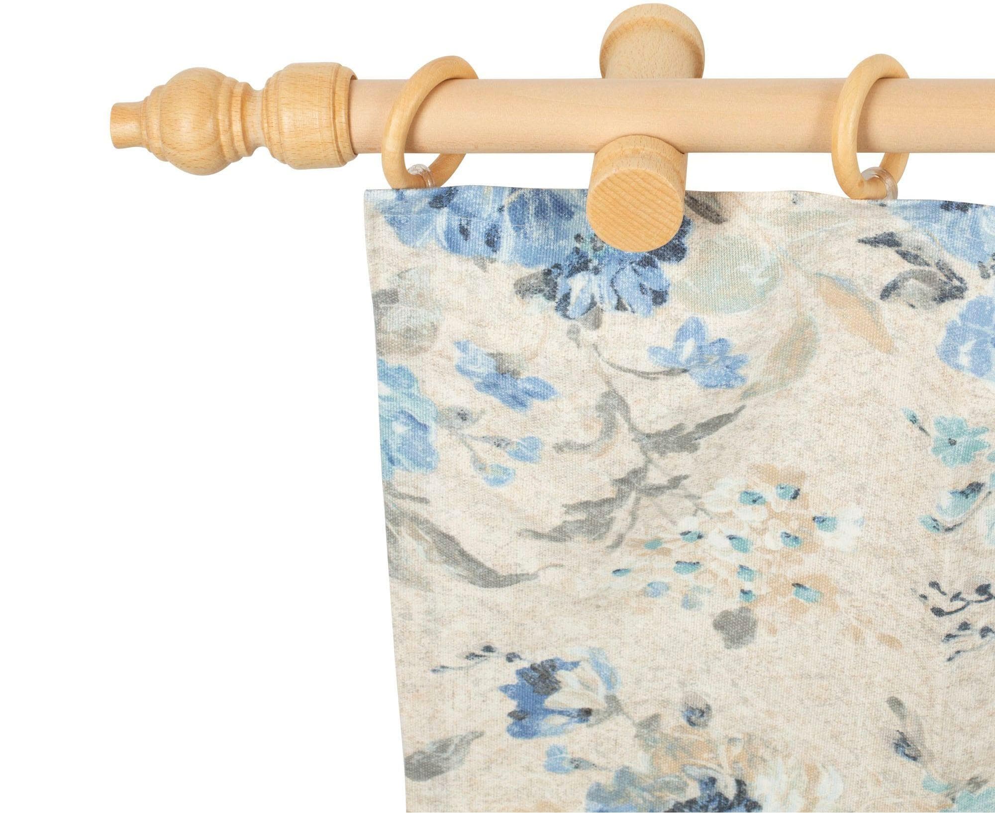 Gardinenstange Filigrano 120 cm Holzwerkstoff Natur SN DECO GROUP