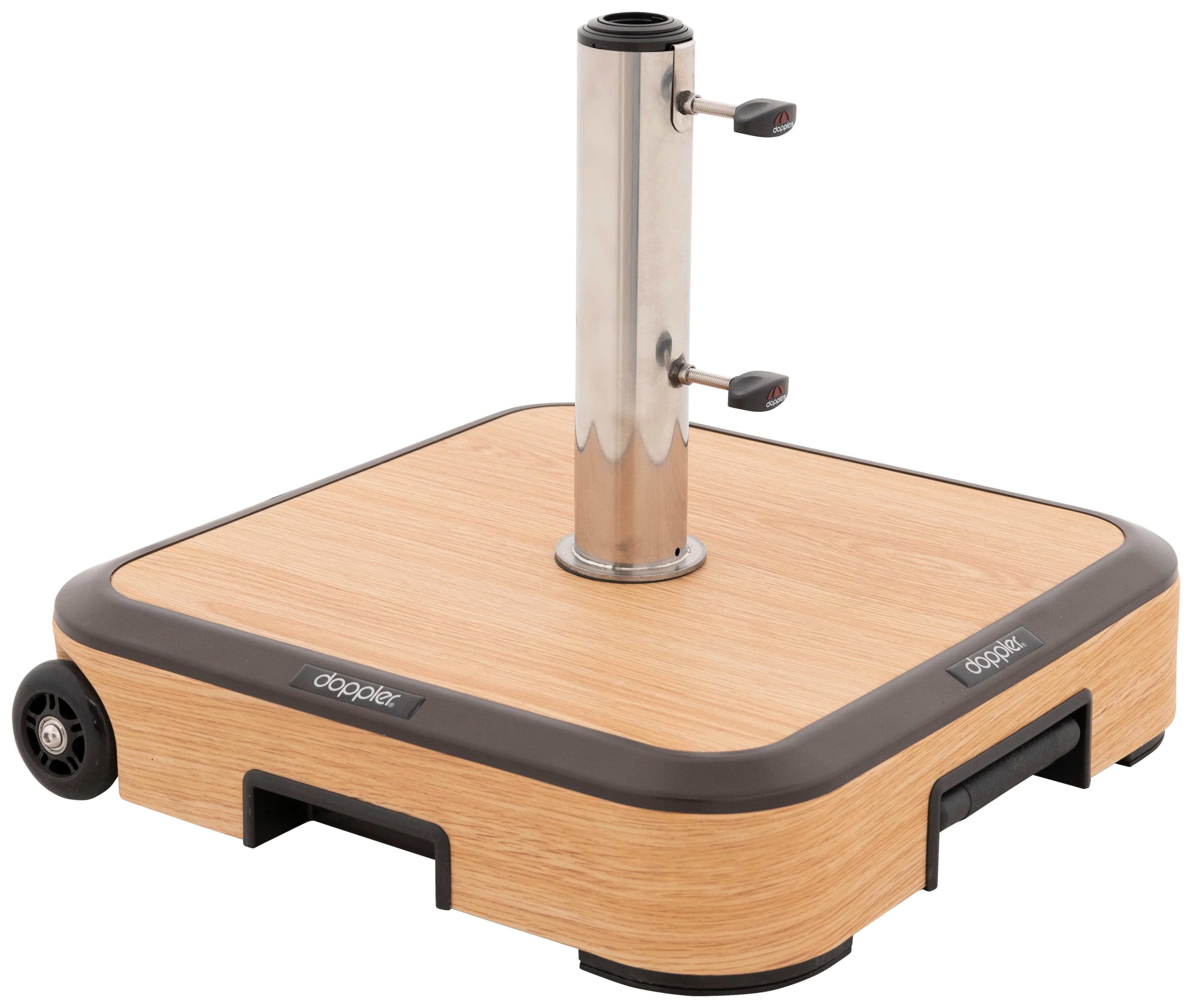 Knirps Sonnenschirmständer Alu Wood Trolley Sockel Eschefarben