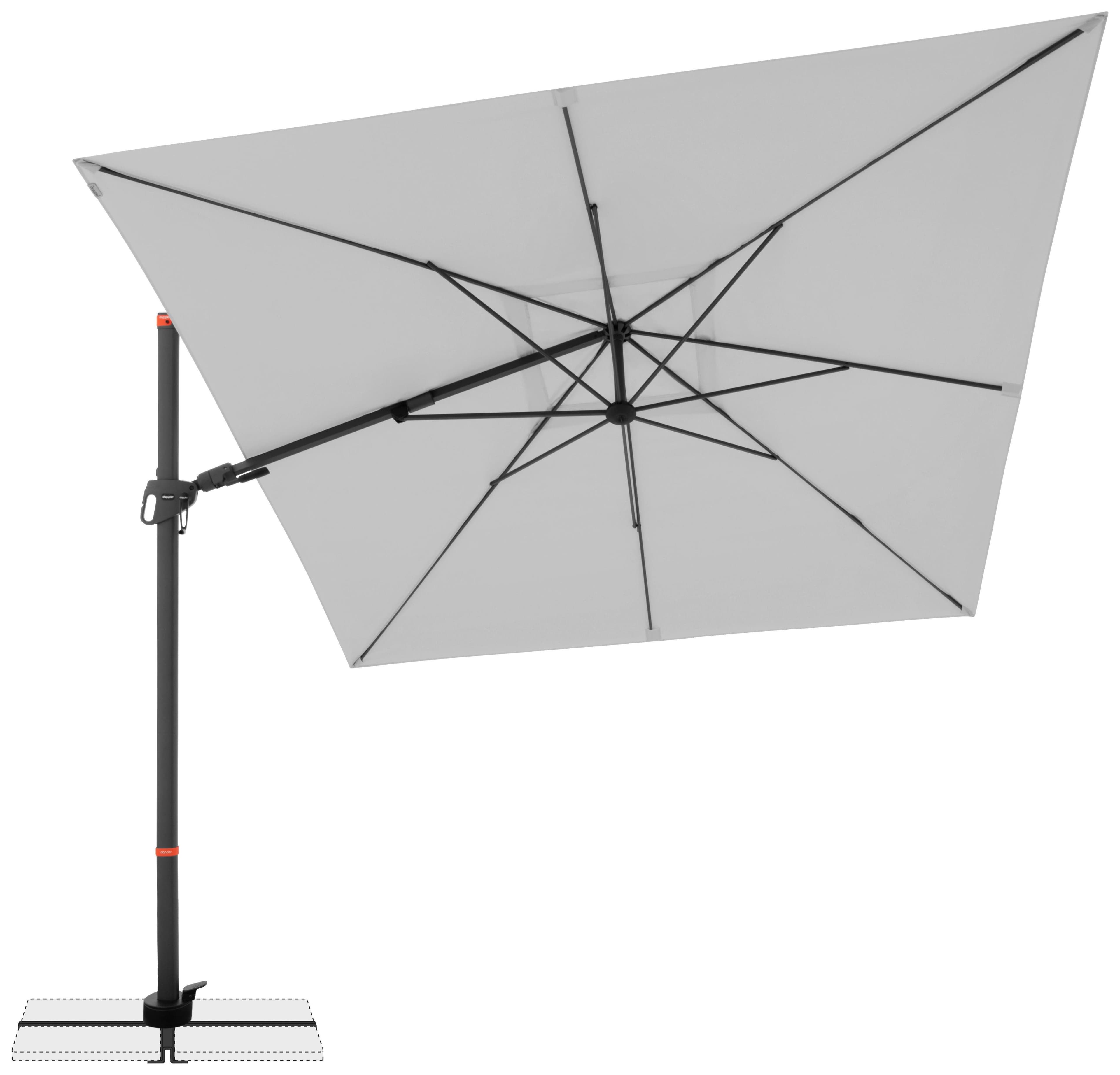 Doppler Ampelschirm Myzone Hellgrau ca. 280x280cm