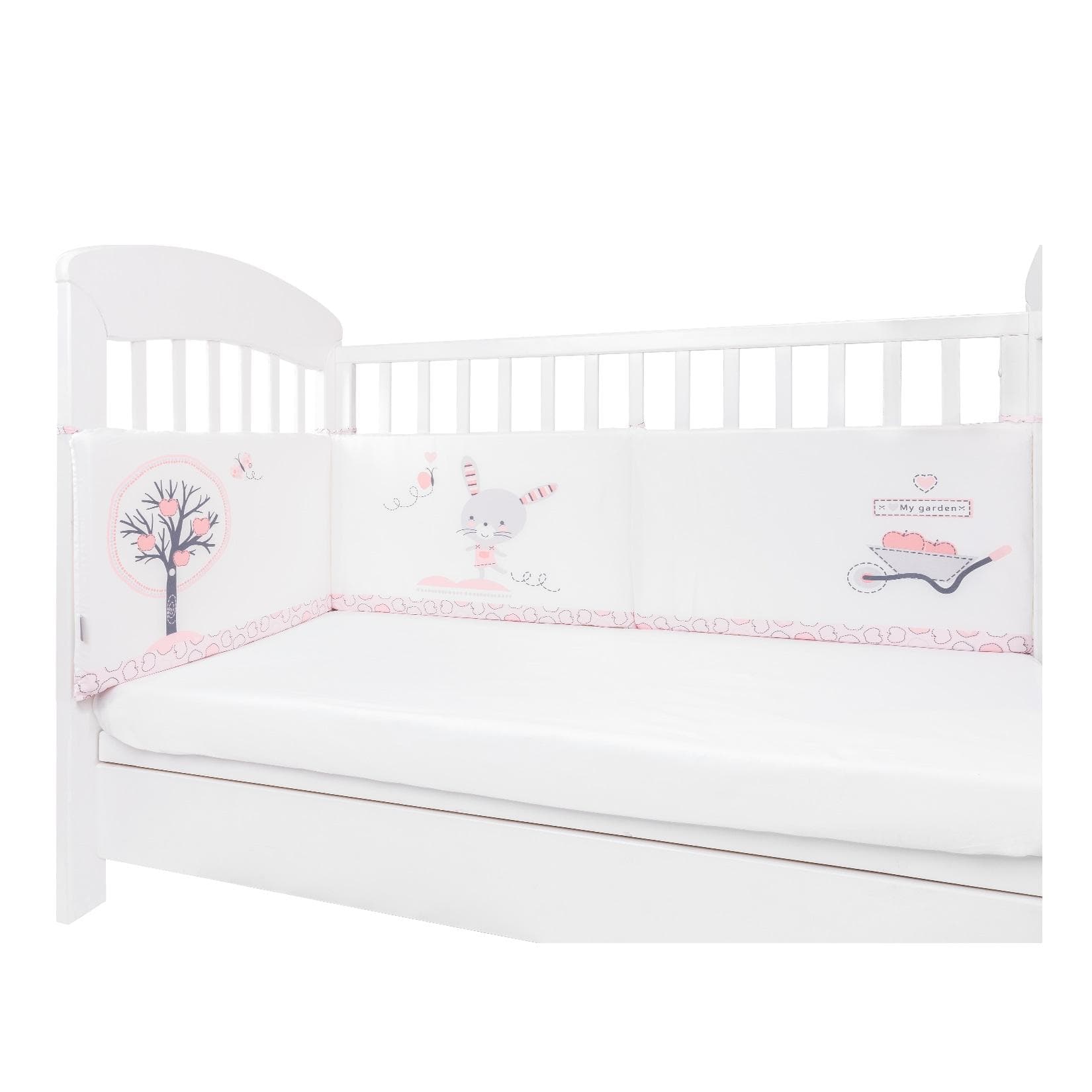Kikkaboo Nestchen my Home Babybettumrandung Rosa 100% Baumwolle