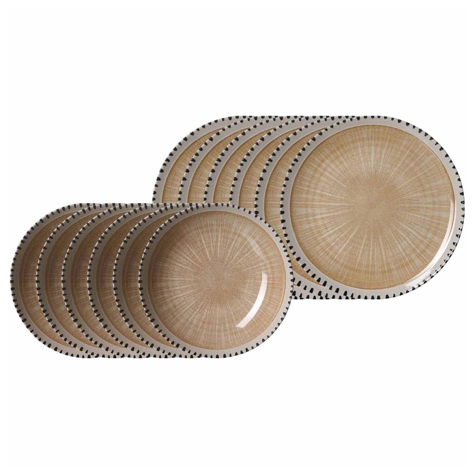 Ritzenhoff & Breker Tafelservice Natura 12er Set Modernes Naturdesign