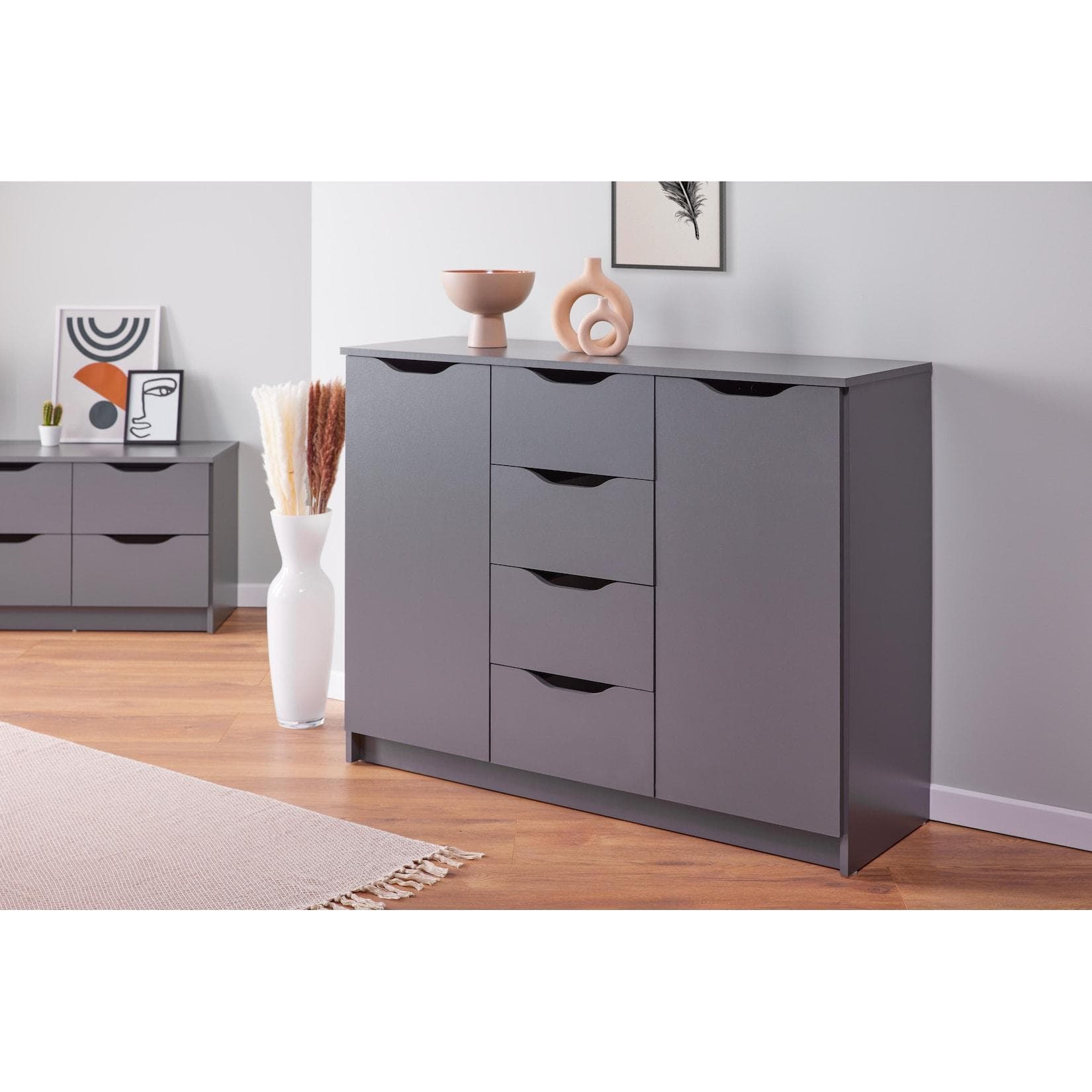 Inter Link Kommode Sideboard Silenzia Grau