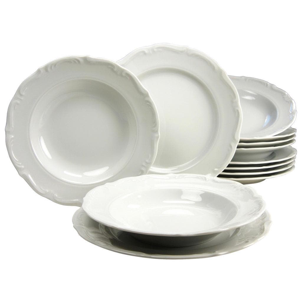 Creatable Tafelservice Maria Theresia Weiß Keramik 12-teilig