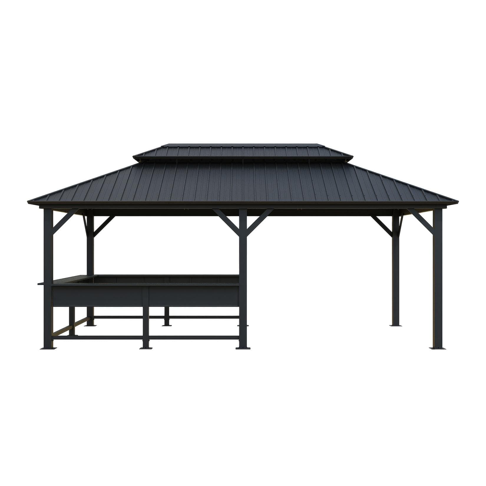Sojag Pavillon Bondi 1220 Schwarz mit Stahldach