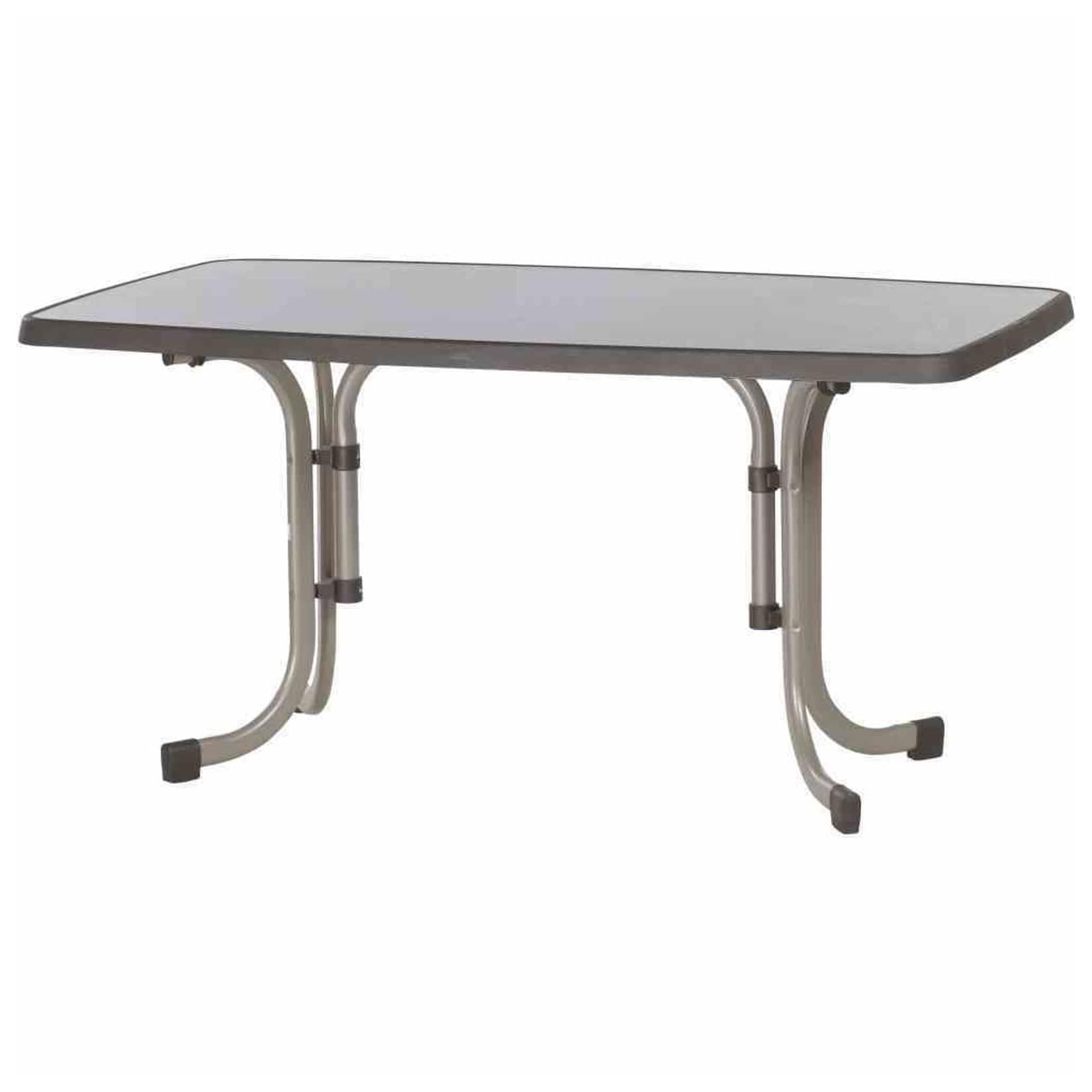 SIEGER Boulevard-Klapptisch 150x90 cm Stahl Chamapgner