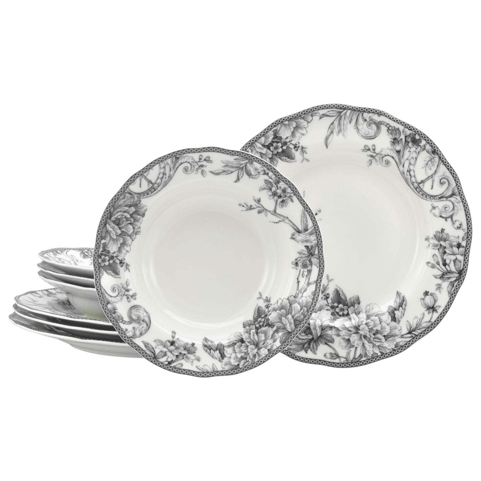 Creatable Tafelservice Adelaide 8-tlg. Grau Porzellan