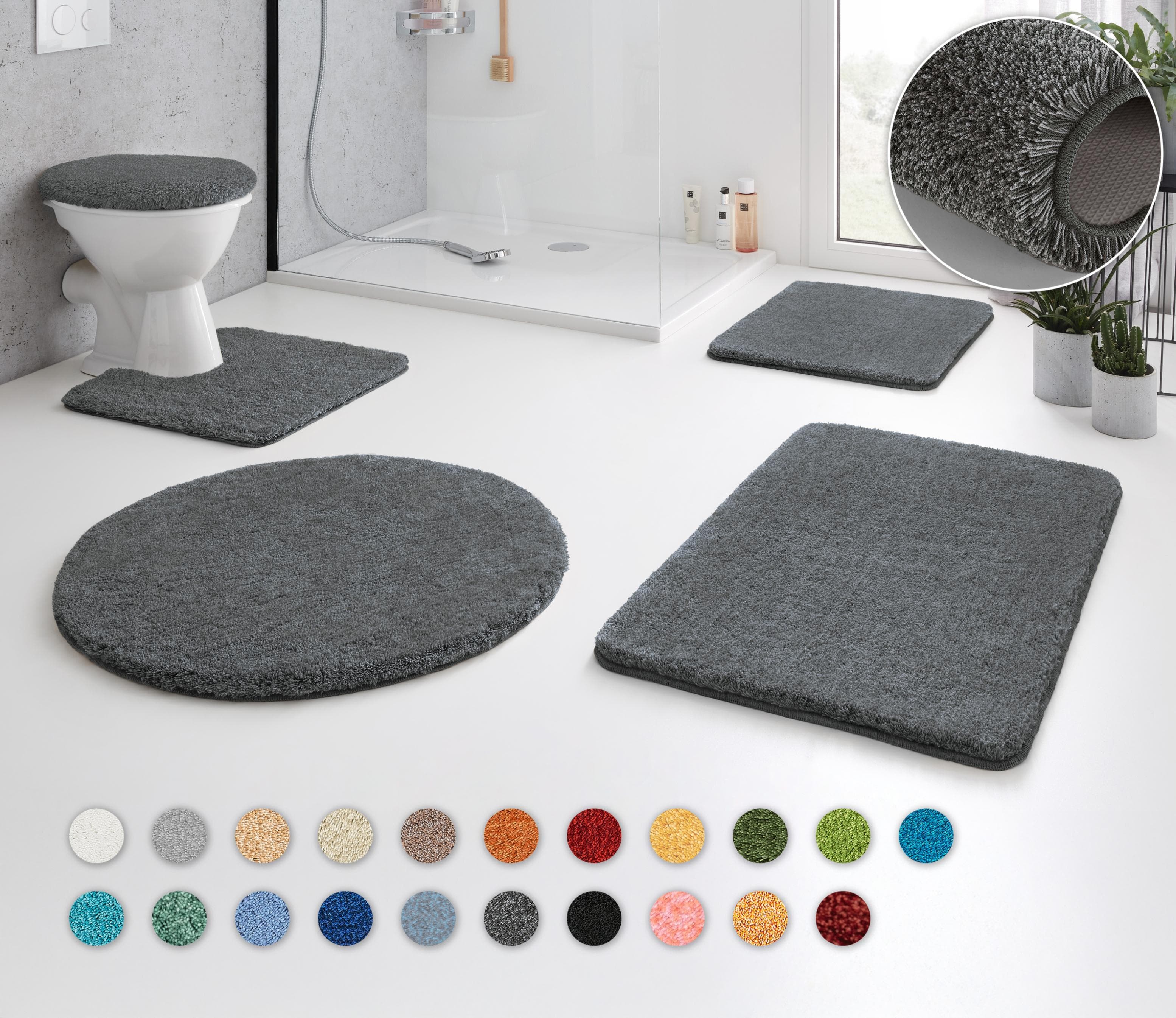 Kleine Wolke Relax 3-tlg. Bad-Set Anthrazit Polyacryl