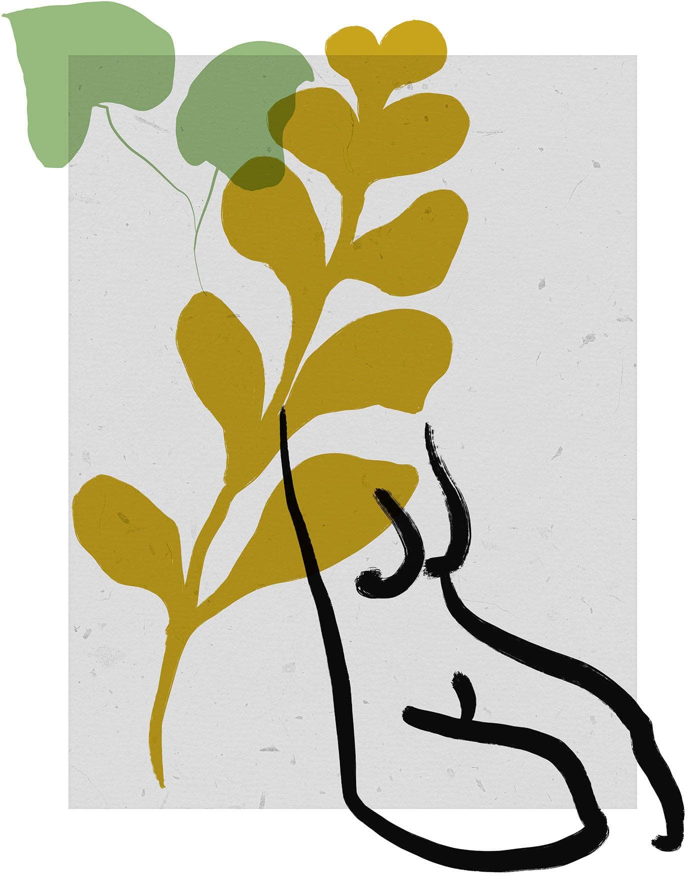 KOMAR Wandbild Femme du paradis Beige Naturmotiv