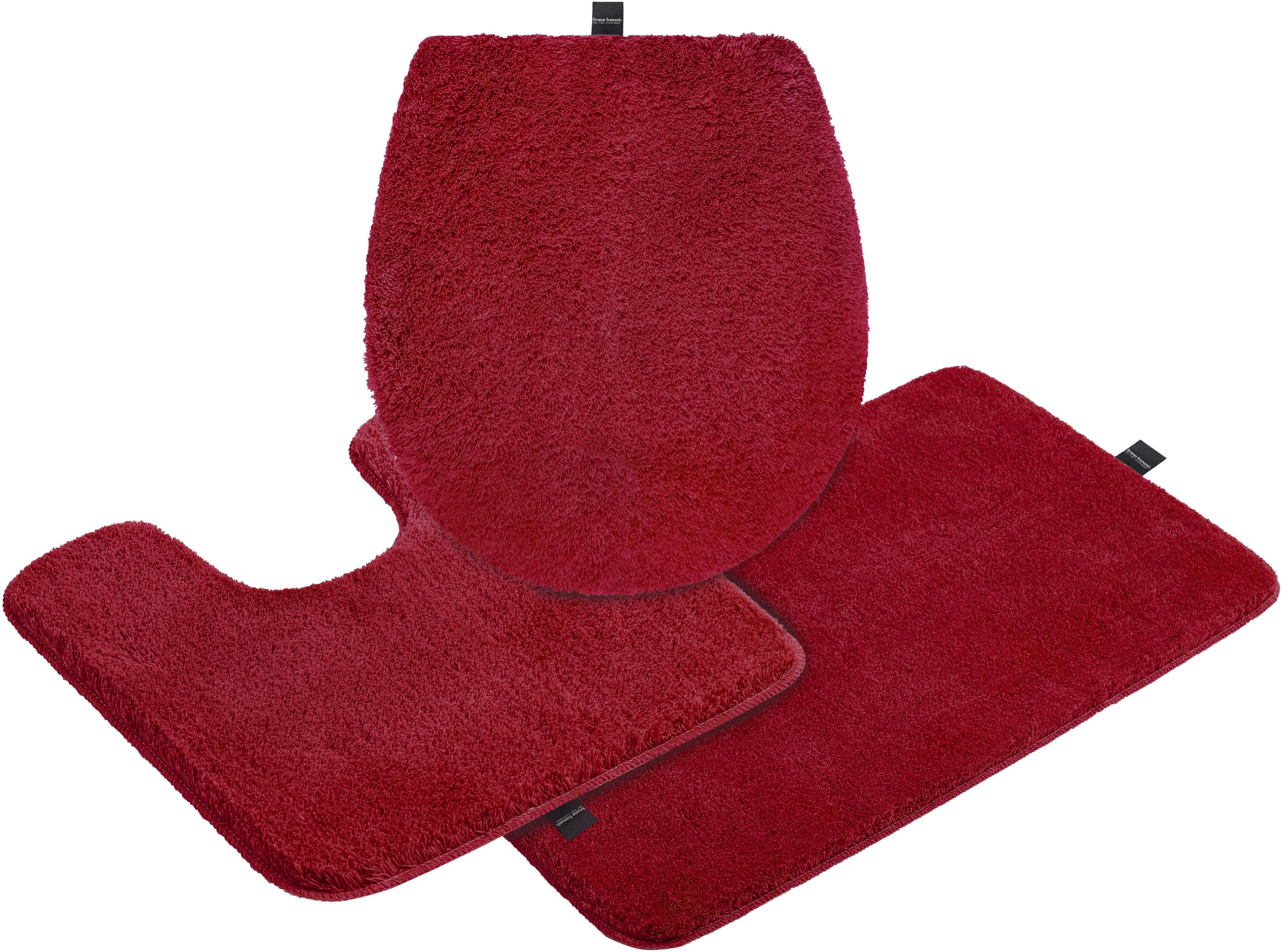 Bruno Banani Badteppich Set 3-tlg. Raspberry Polyacryl