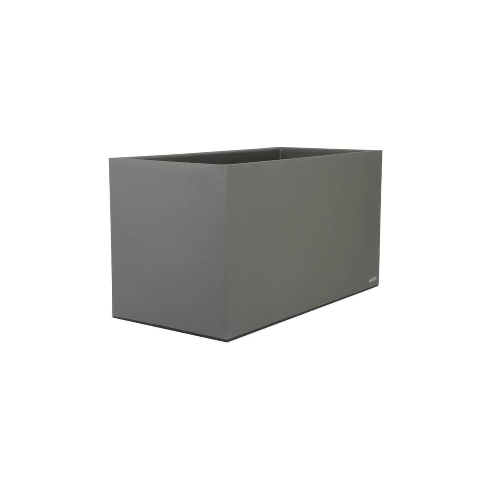 RIVIERA Pflanzkübel Granit-Rückwand Grau 80 x 40 cm
