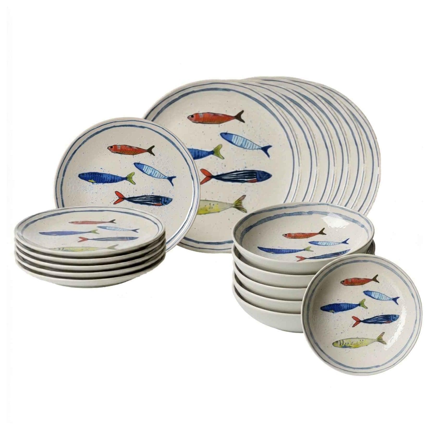 Ritzenhoff & Breker Teller-Set Maro 18er Set Blau/Weiß