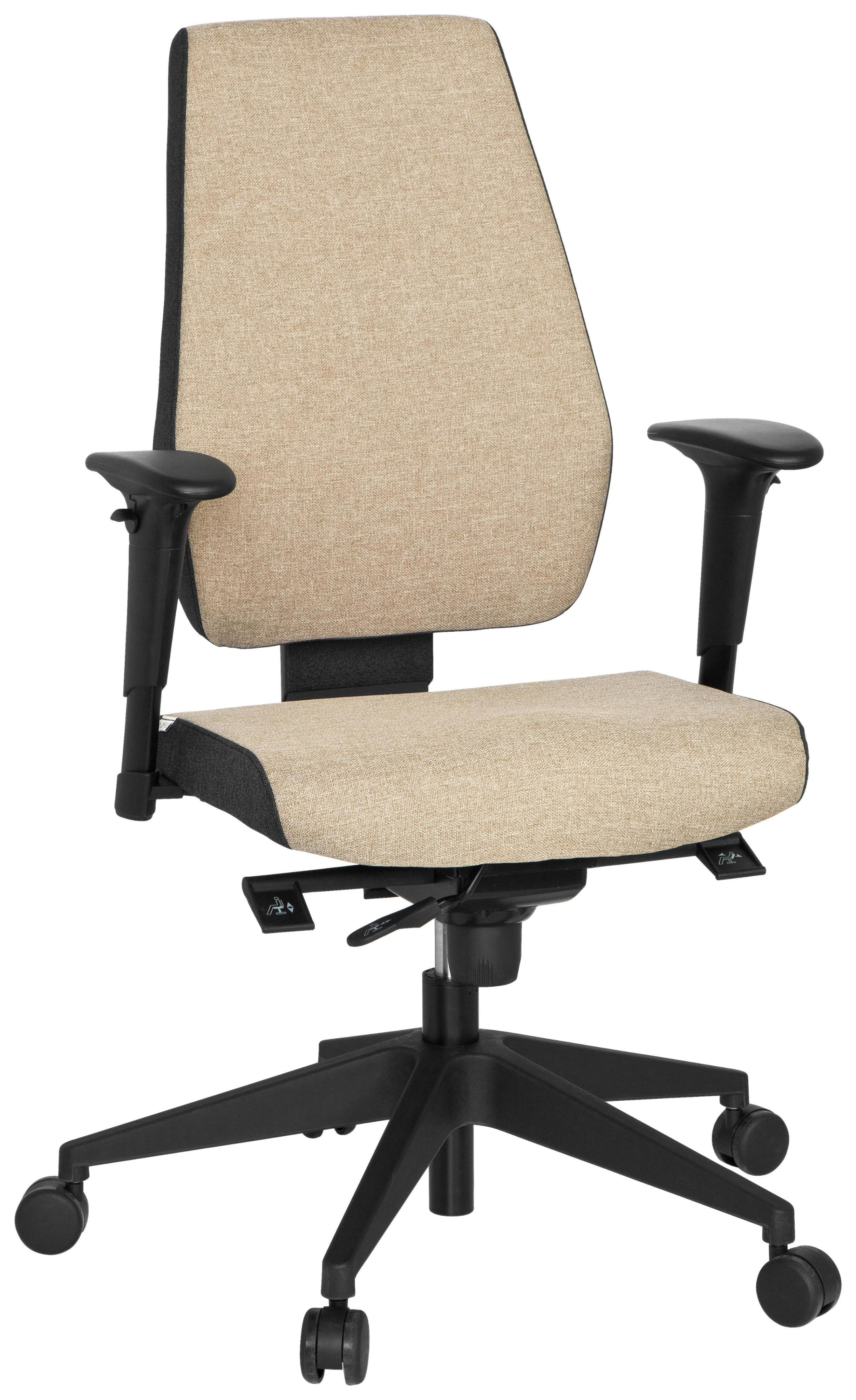 Pro-Tec 500 Drehstuhl Schwarz/Dunkelgrau/Beige