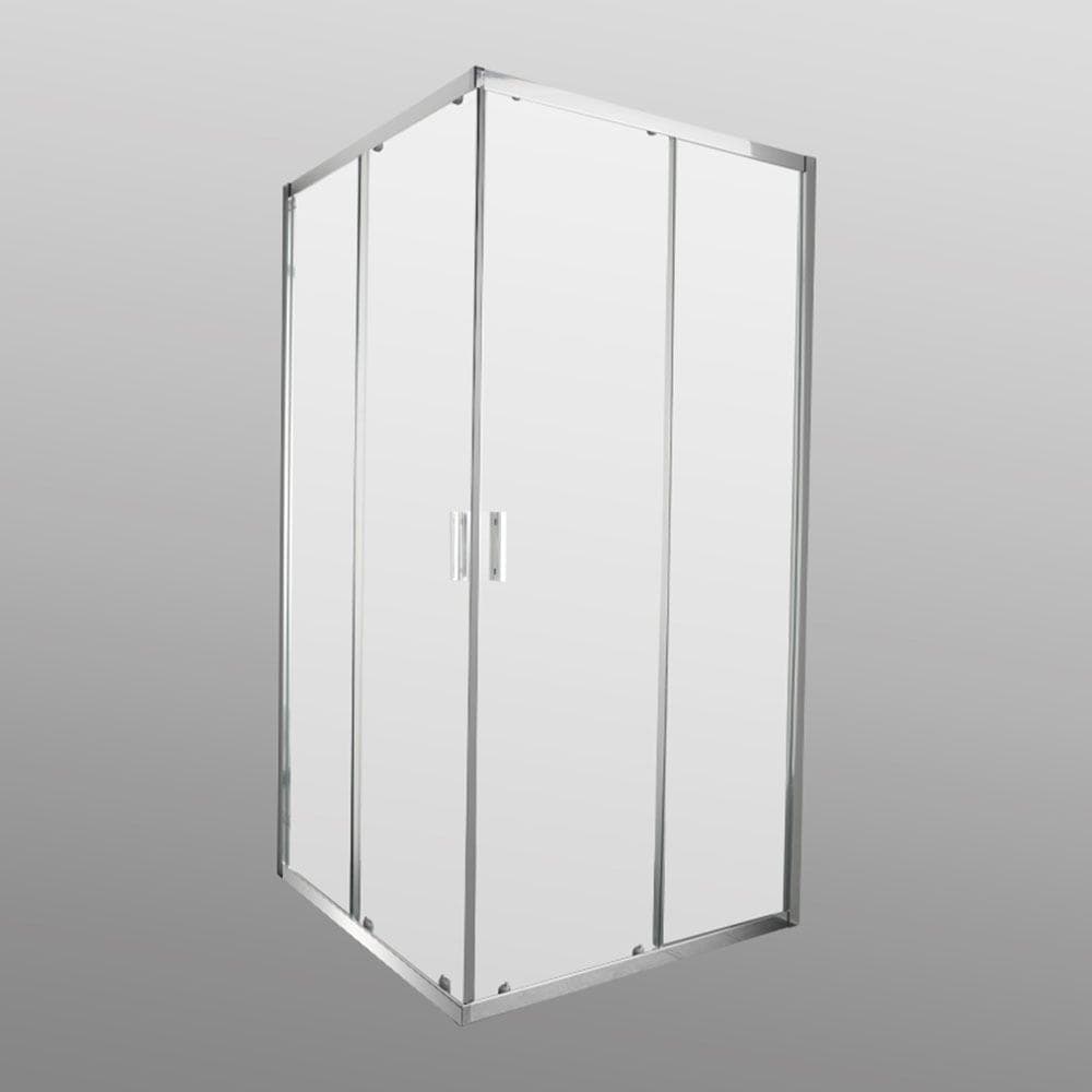 WELLTIME Eckdusche New Summer 80x80 cm Einscheibensicherheitsglas Milchglas