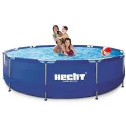 HECHT Stahlrahmen-Pool rund 300 cm blau