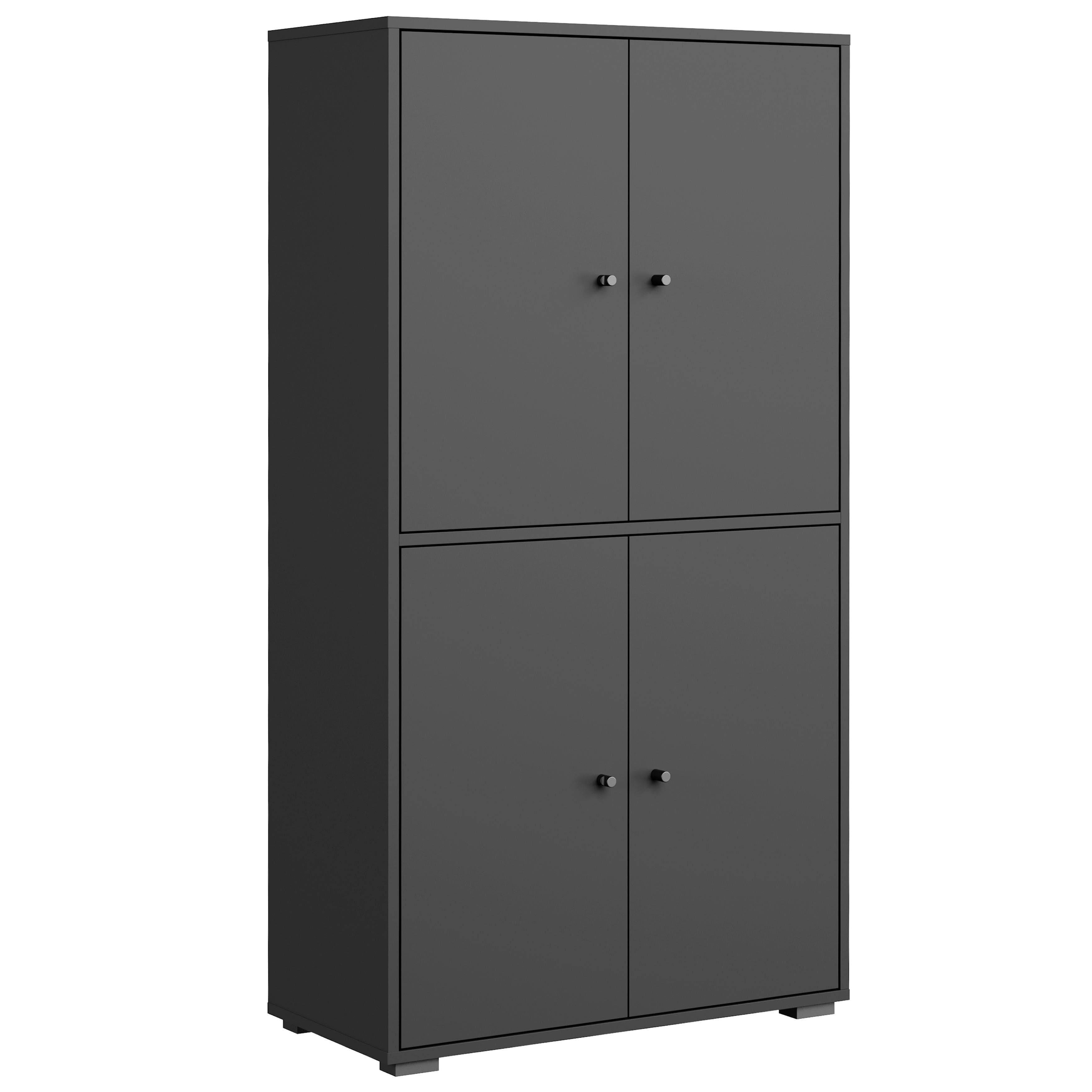 Schuhschrank Dino 020 Schwarz - Moderner Schuhstauraum