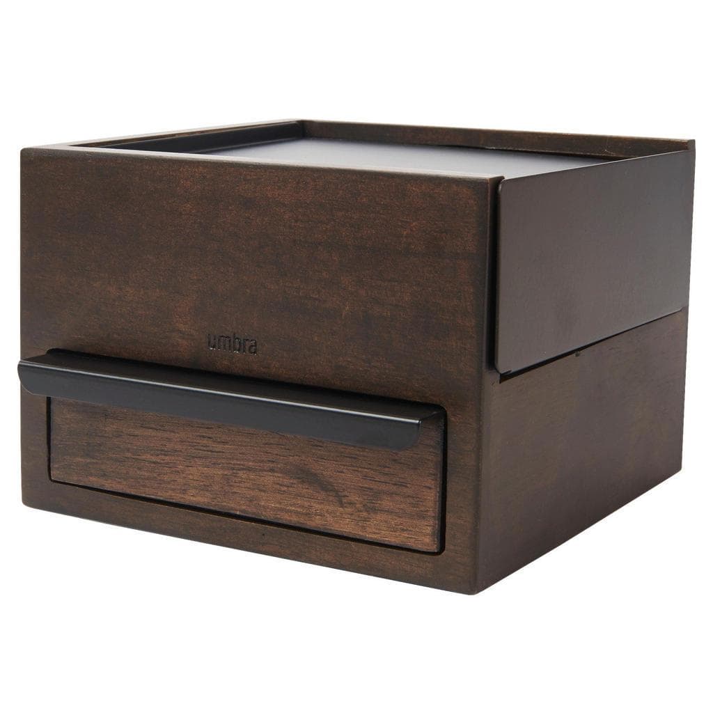 Umbra Schmuckkasten Stowit Mini Design Schmuckkasten Holz Braun Schmuckaufbewahrung Organizer