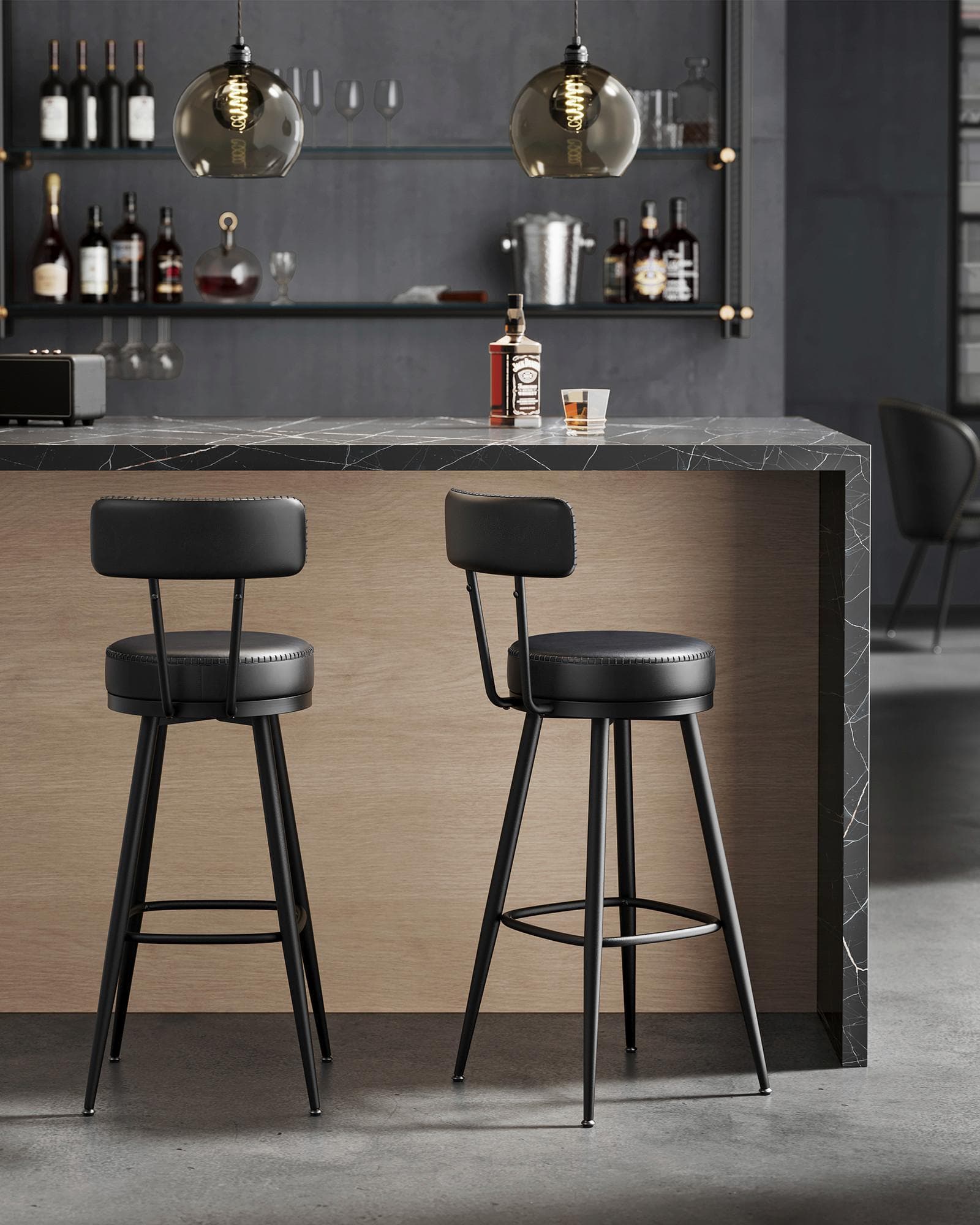 Barhocker-Set Schwarz