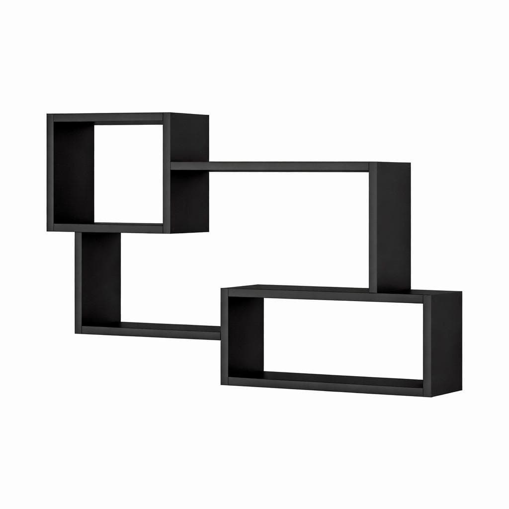 Wandregal Trio Schwarz Holz