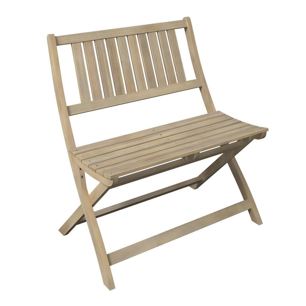 Gardenson Klappbare Gartenbank Akazie 2-Sitzer