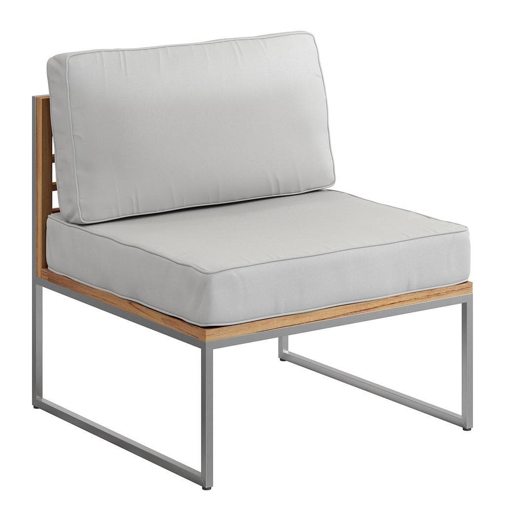 Ambia Garden Loungesessel Teak & Edelstahl mit Kissen