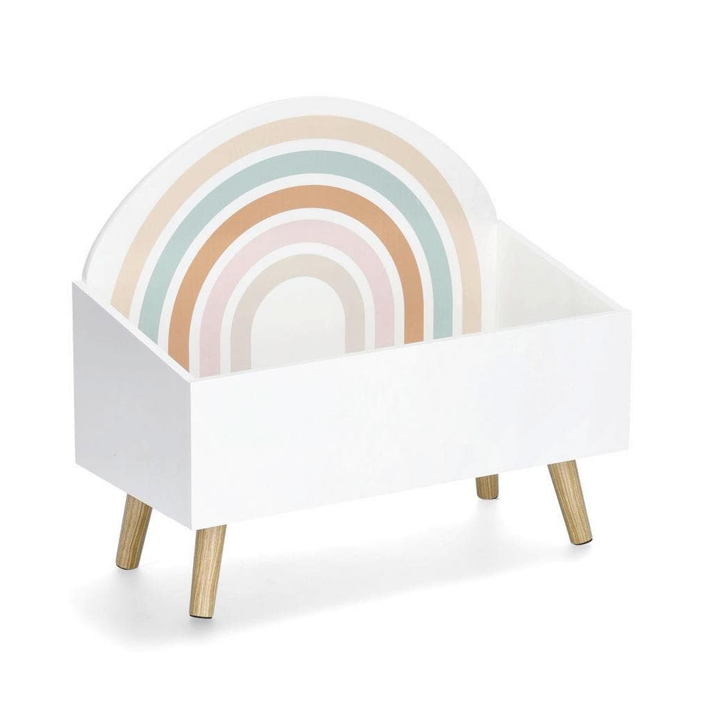 Zeller Present Spielzeugtruhe Rainbow Natur/Weiß Kiefer