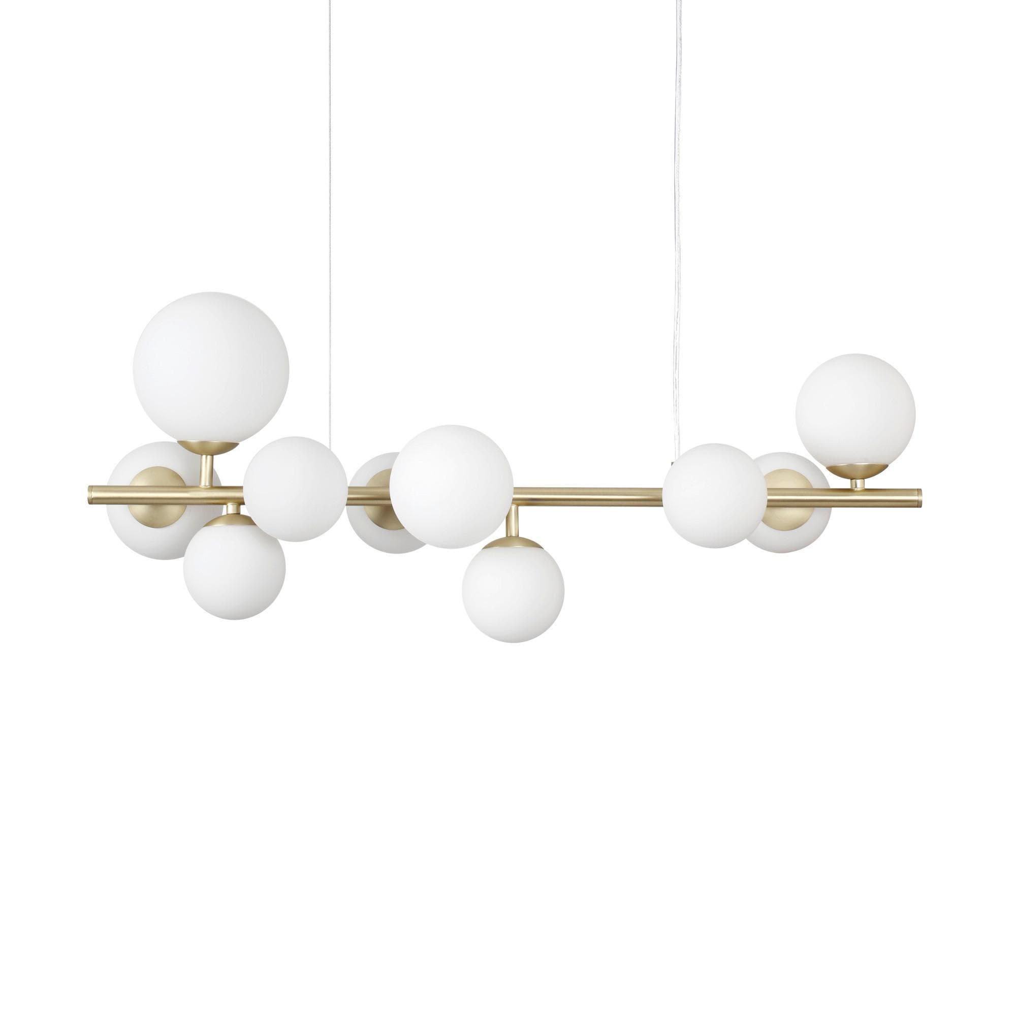 Ideal Lux Perlage Hängeleuchte Messing/Weiß 81cm