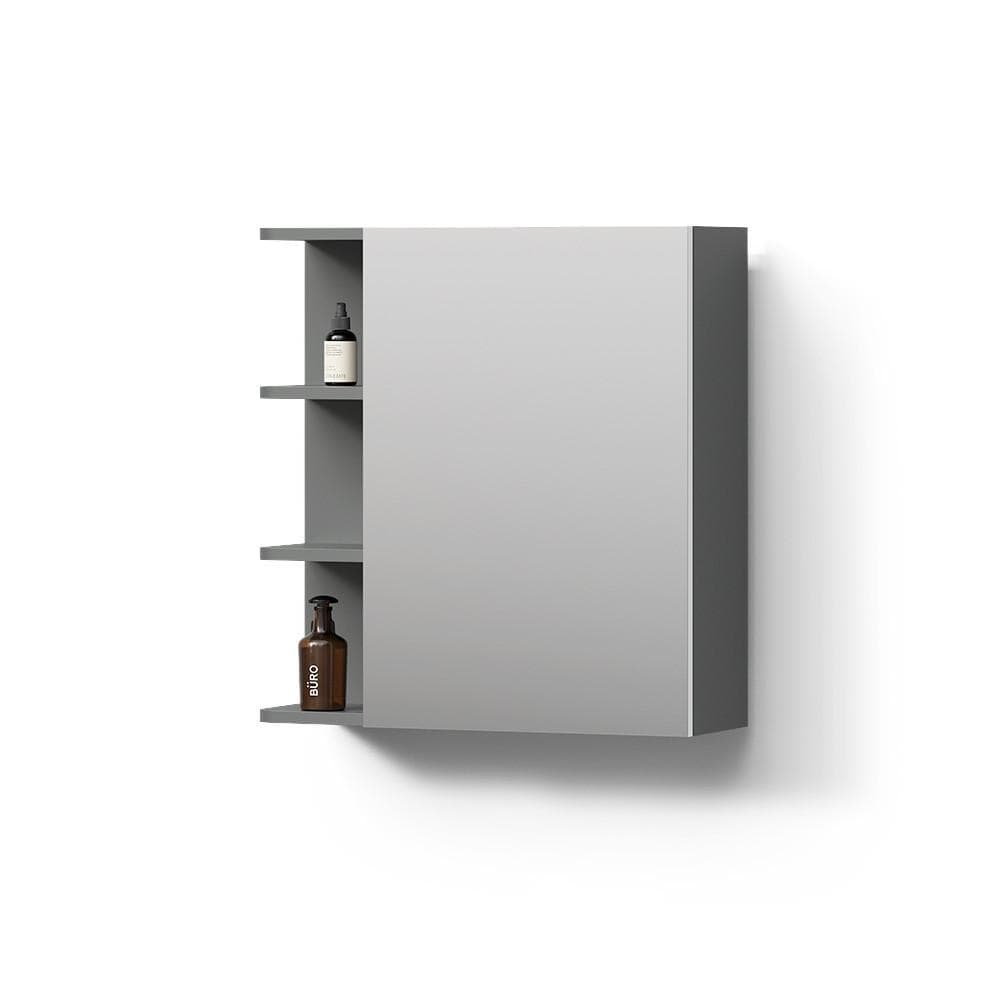 Spiegelschrank Fucino Anthrazit 62x64 cm Glas Holz