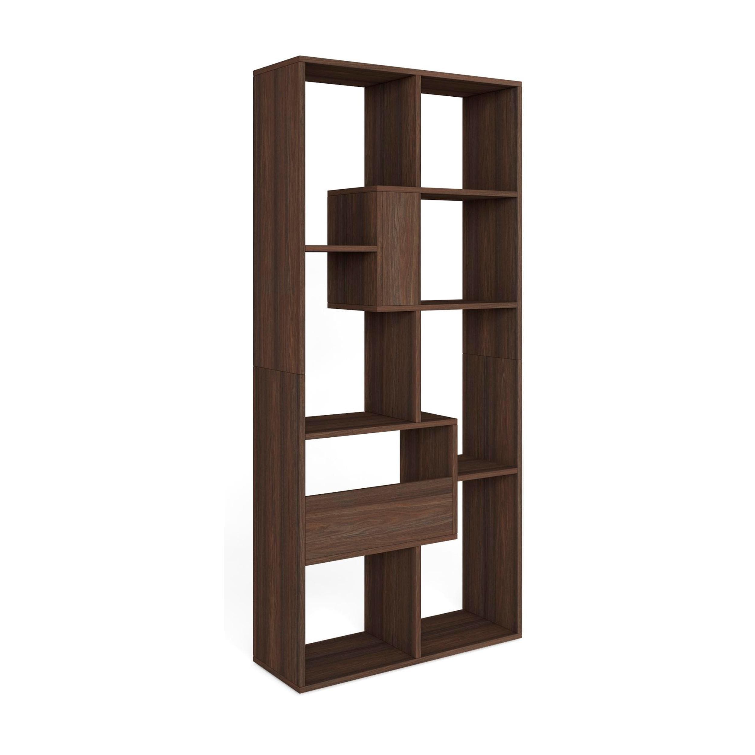 REGAL Bibliothek Eiche Dunkel 67x31x162 cm