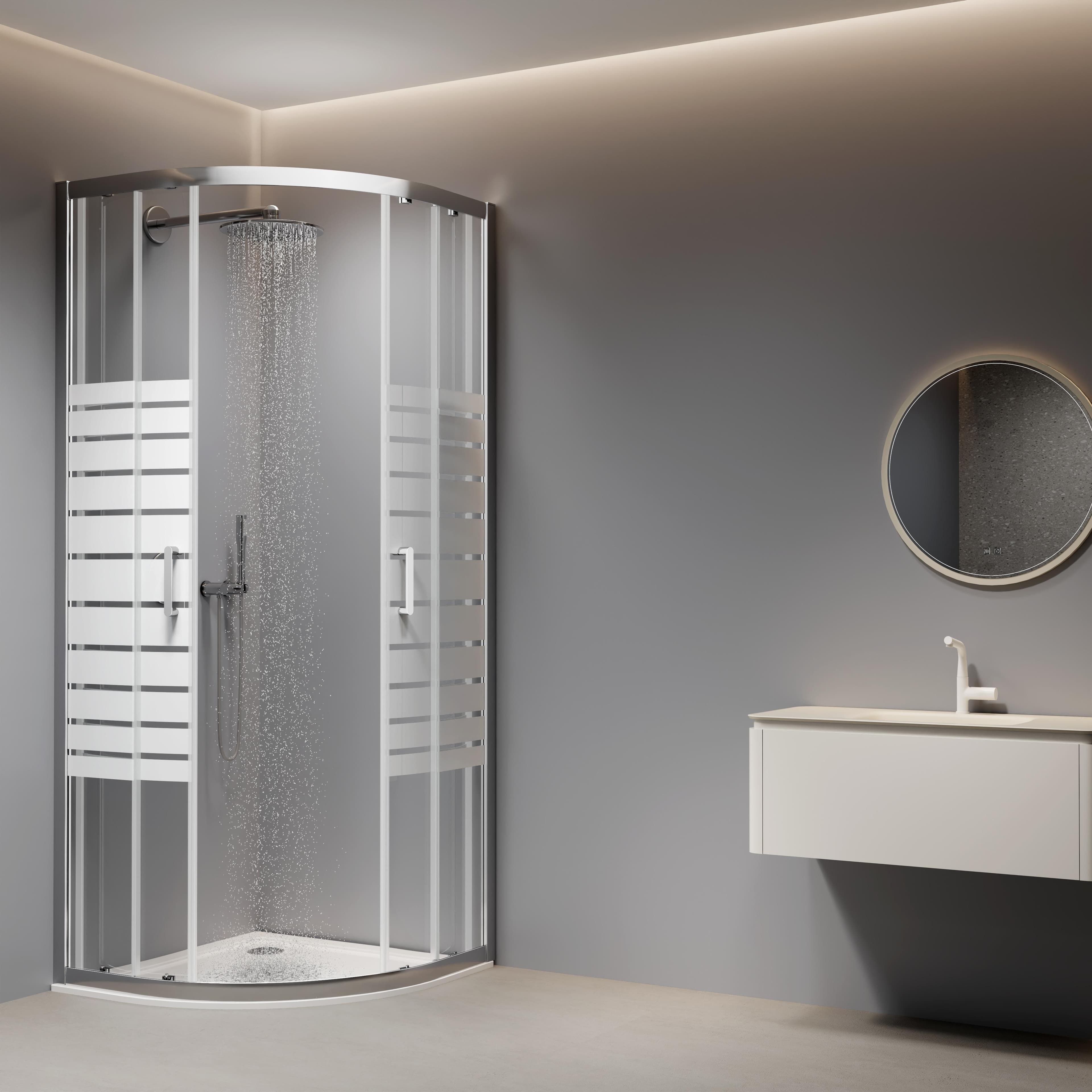 WELLTIME Runddusche New Trento Chrom mit Antikalk-Versiegelung