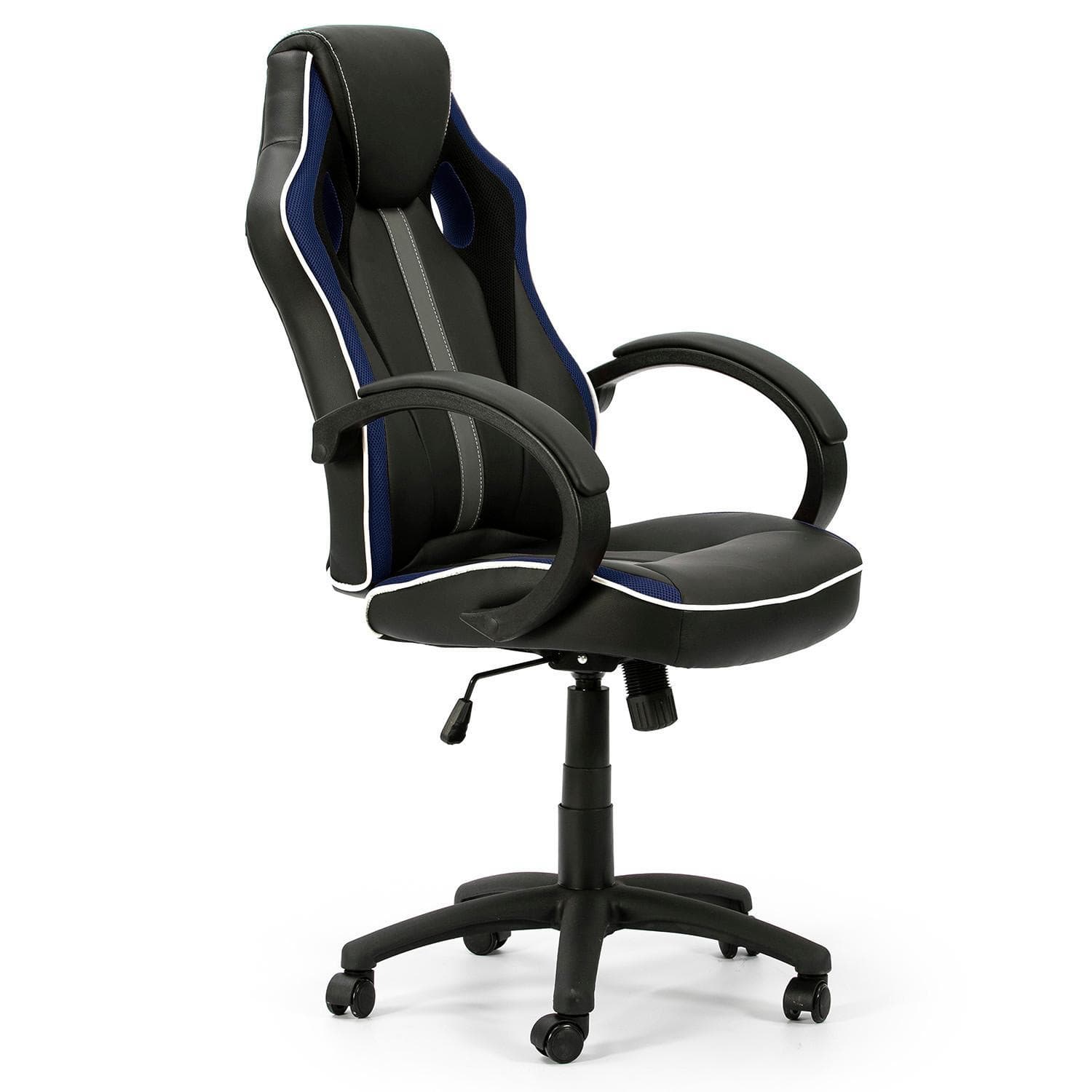 DREHSTUHL Formula Schwarz/Blau - Moderner Bürostuhl