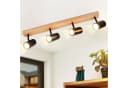 ZMH Deckenstrahler 4 Flammig Holz Schwarz/Weiß Deckenlampe Bild 2